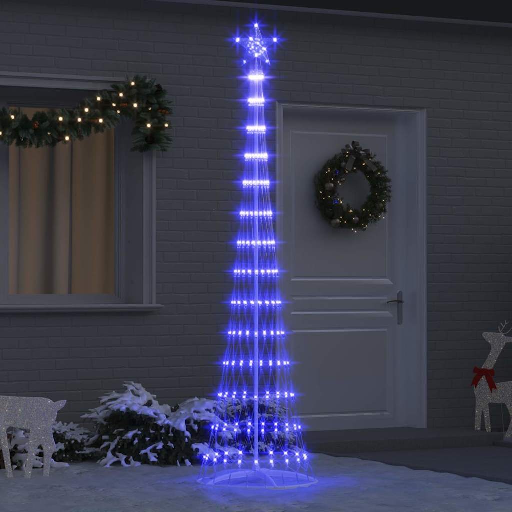 LED-Weihnachtsbaum Blau 250 cm Metall