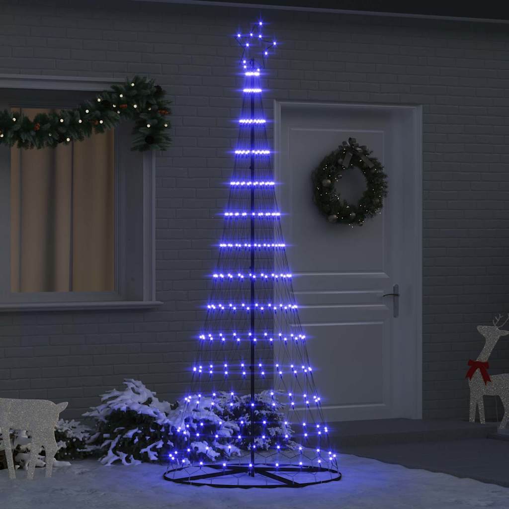 LED-Weihnachtsbaum Blau 250 cm Metall
