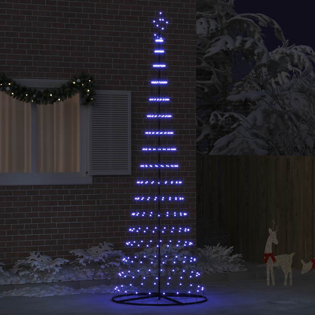 LED-Weihnachtsbaum Blau 302,5 cm Metall