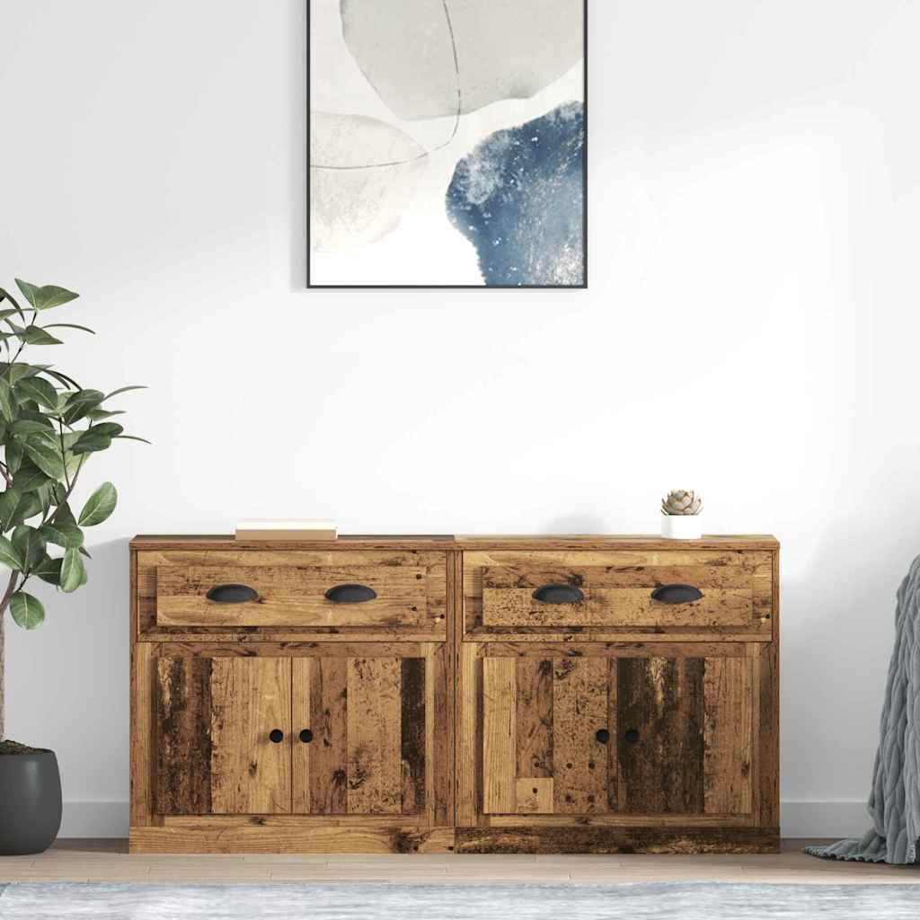 Sideboards 2 stk. Altholz 70 x 35,5 x 67,5 cm Holzwerkstoff