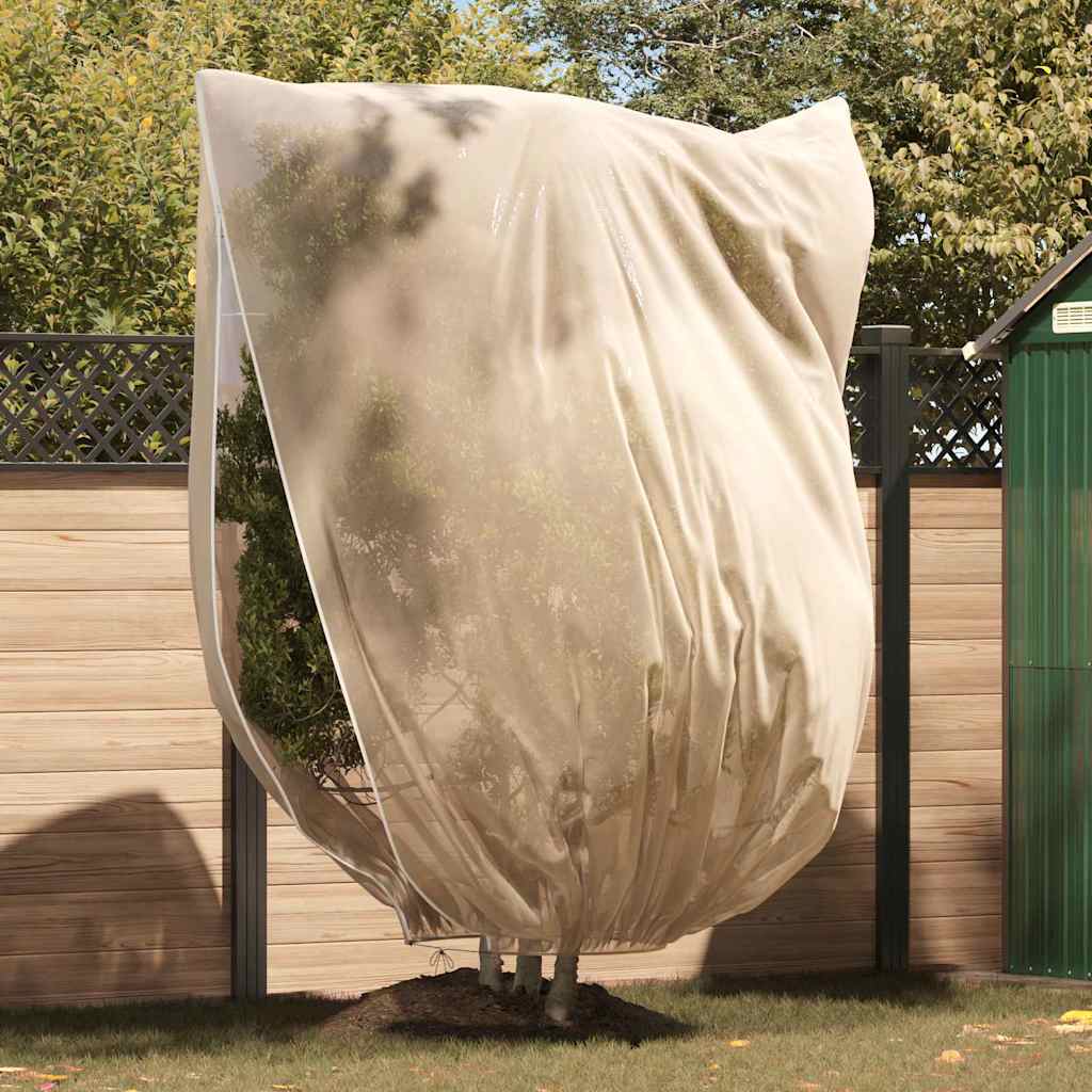Frostschutzpflanzenfleeceabdeckungen 3 stk. Beige 2,4 x 2 m