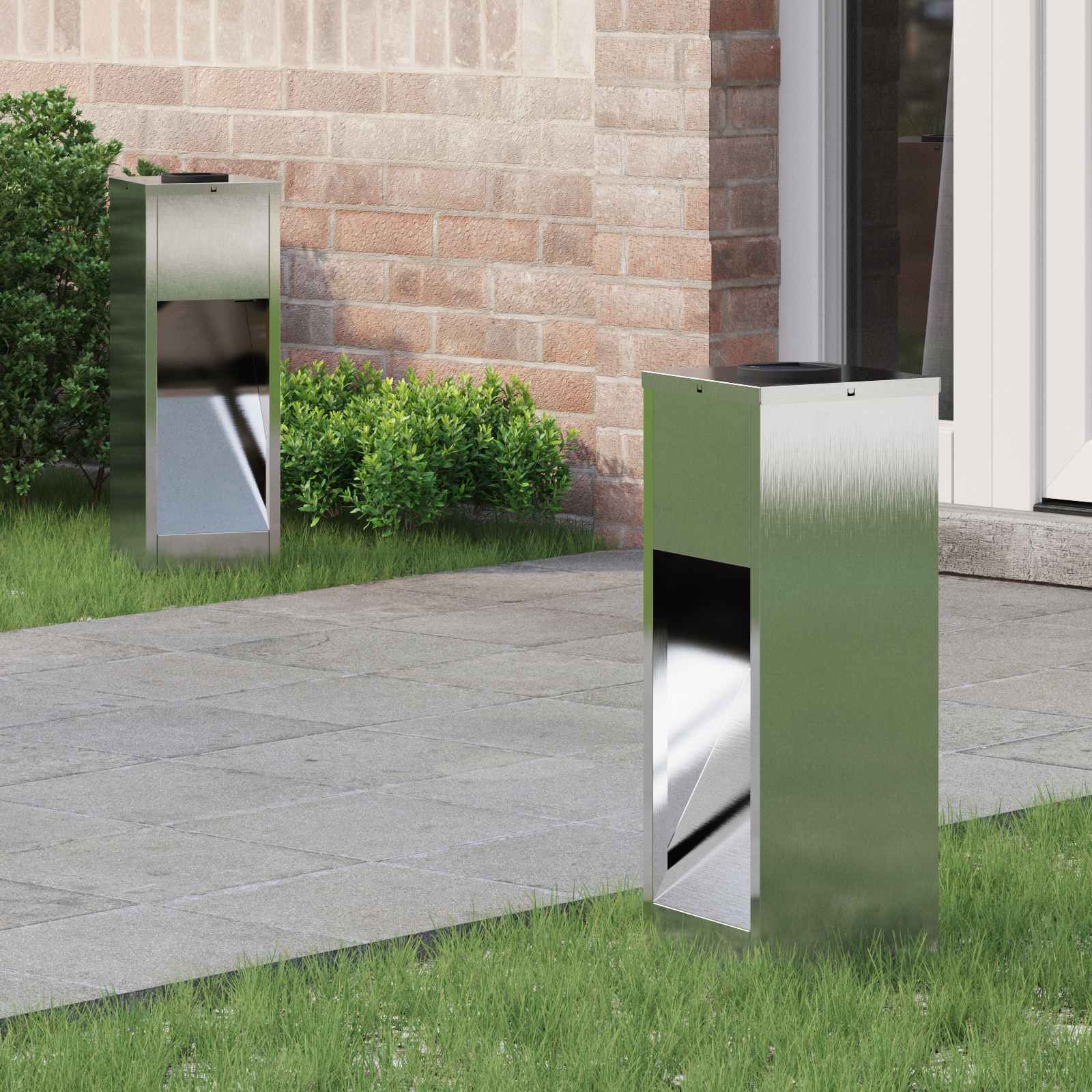 Solar LED Wegeleuchte 2 stk. Warmes Weiß 18 x 18 x 50 cm