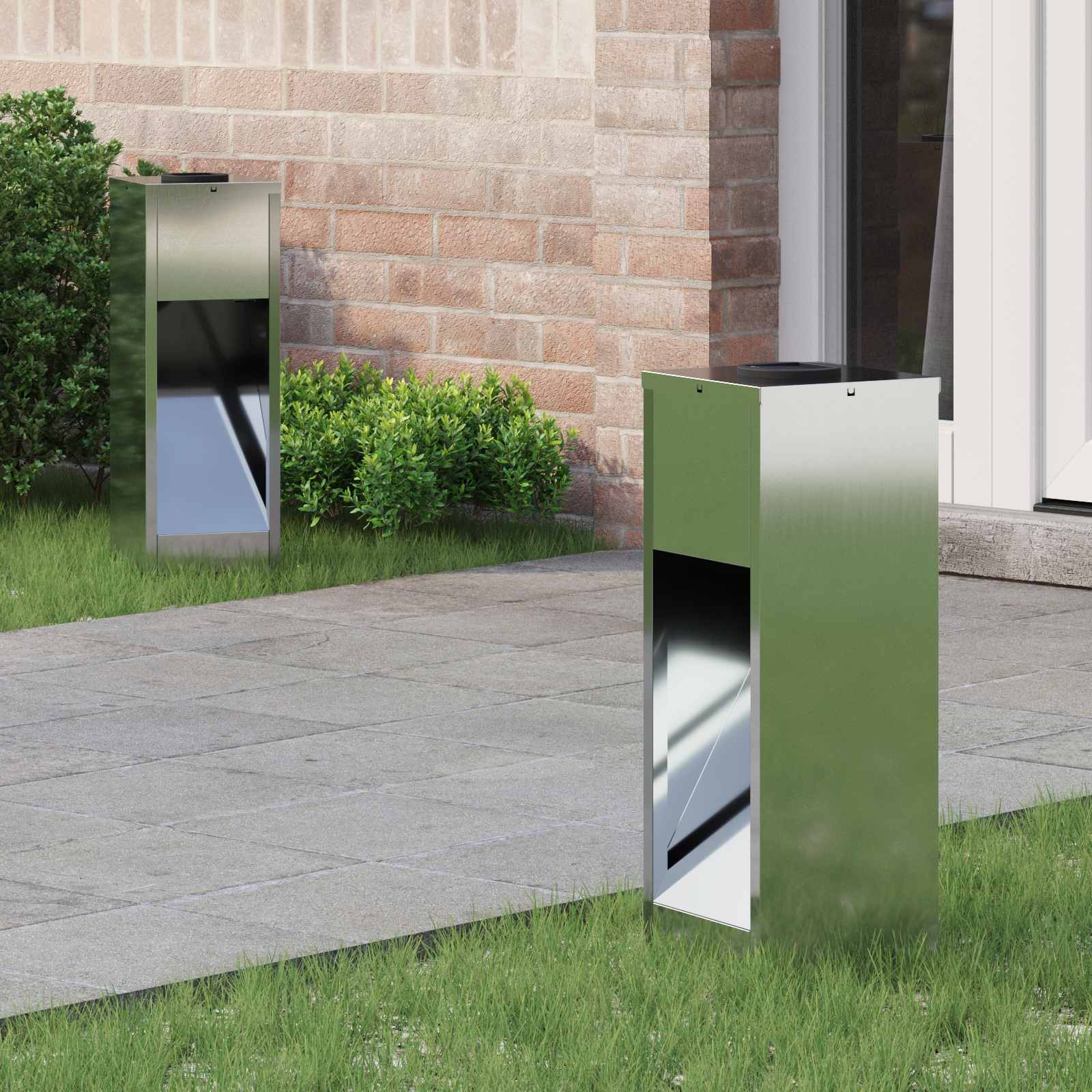 Solar LED Wegeleuchte 2 stk. Warmes Weiß 18 x 18 x 50 cm