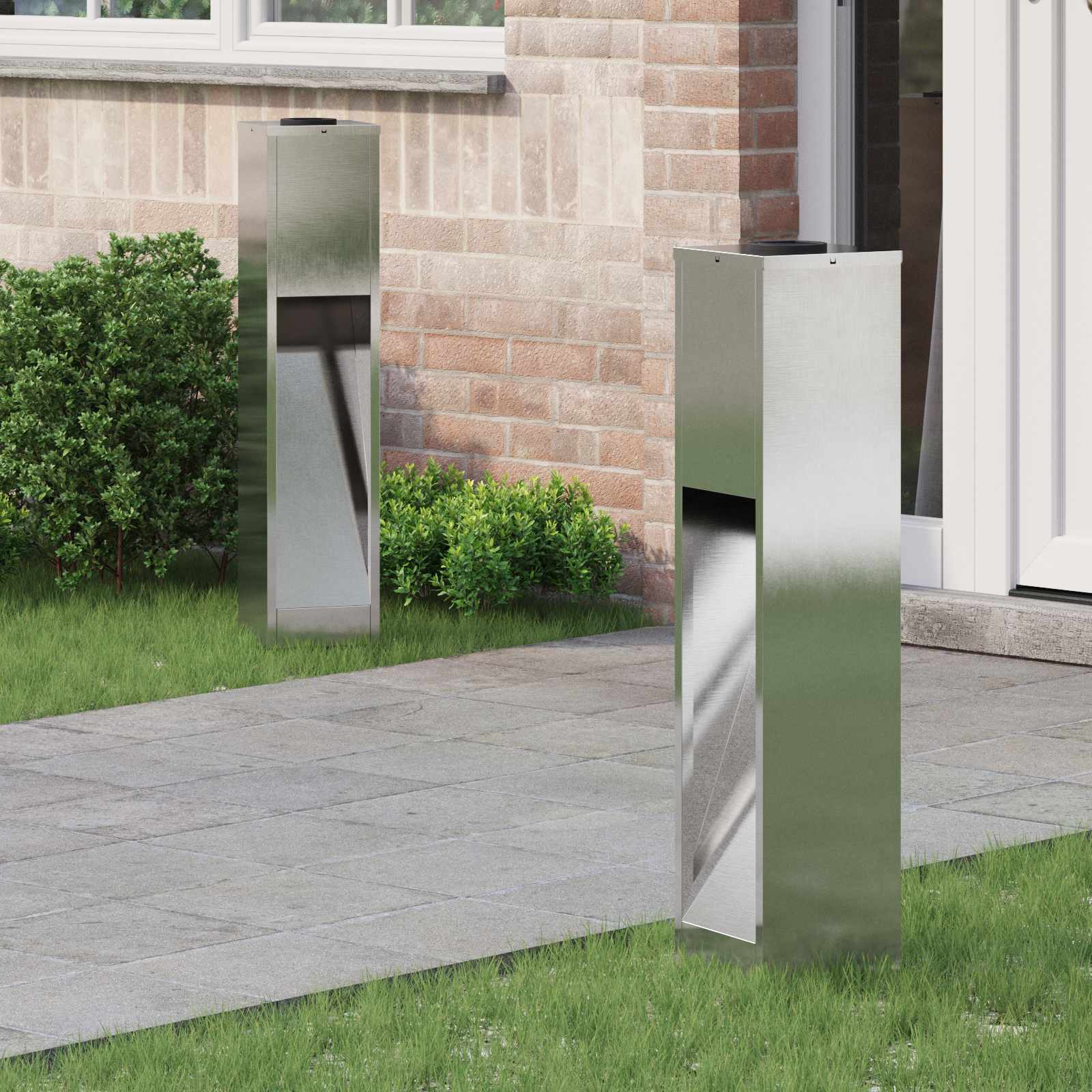 Solar LED Wegeleuchte 2 stk. Warmes Weiß 18 x 18 x 80 cm