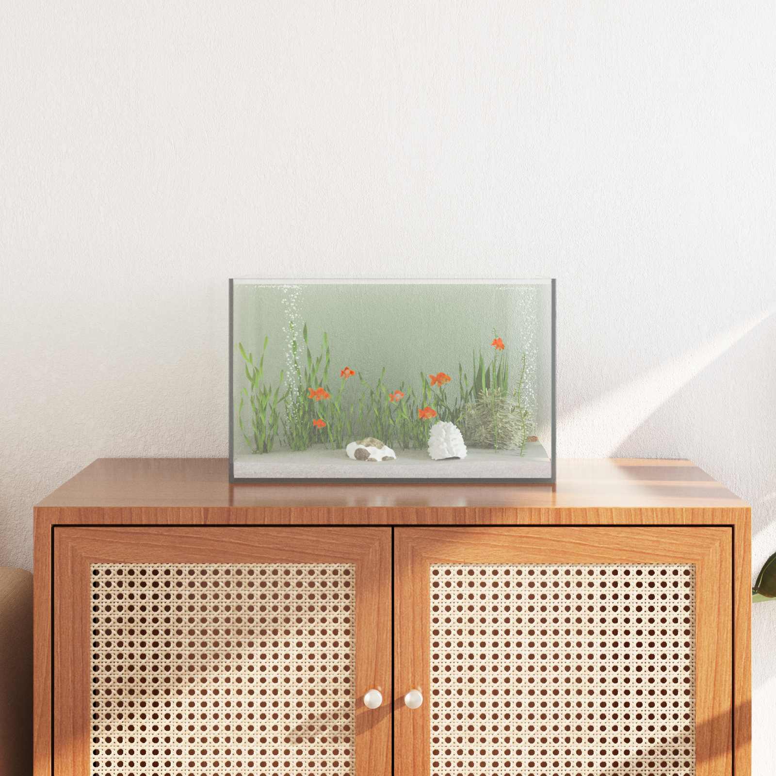 Aquarium mit Speicher Transparent 40 x 25 x 25 cm Glas