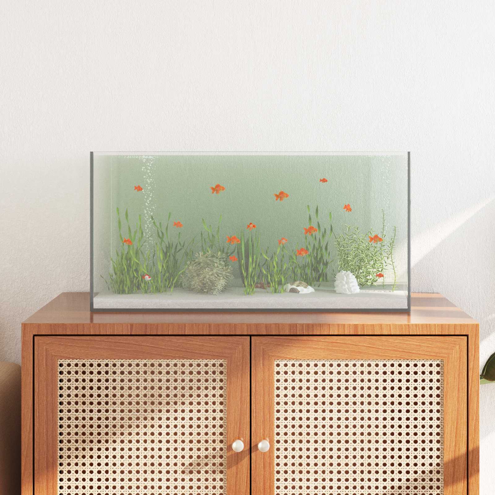 Aquarium mit Speicher Transparent 60 x 30 x 30 cm Glas