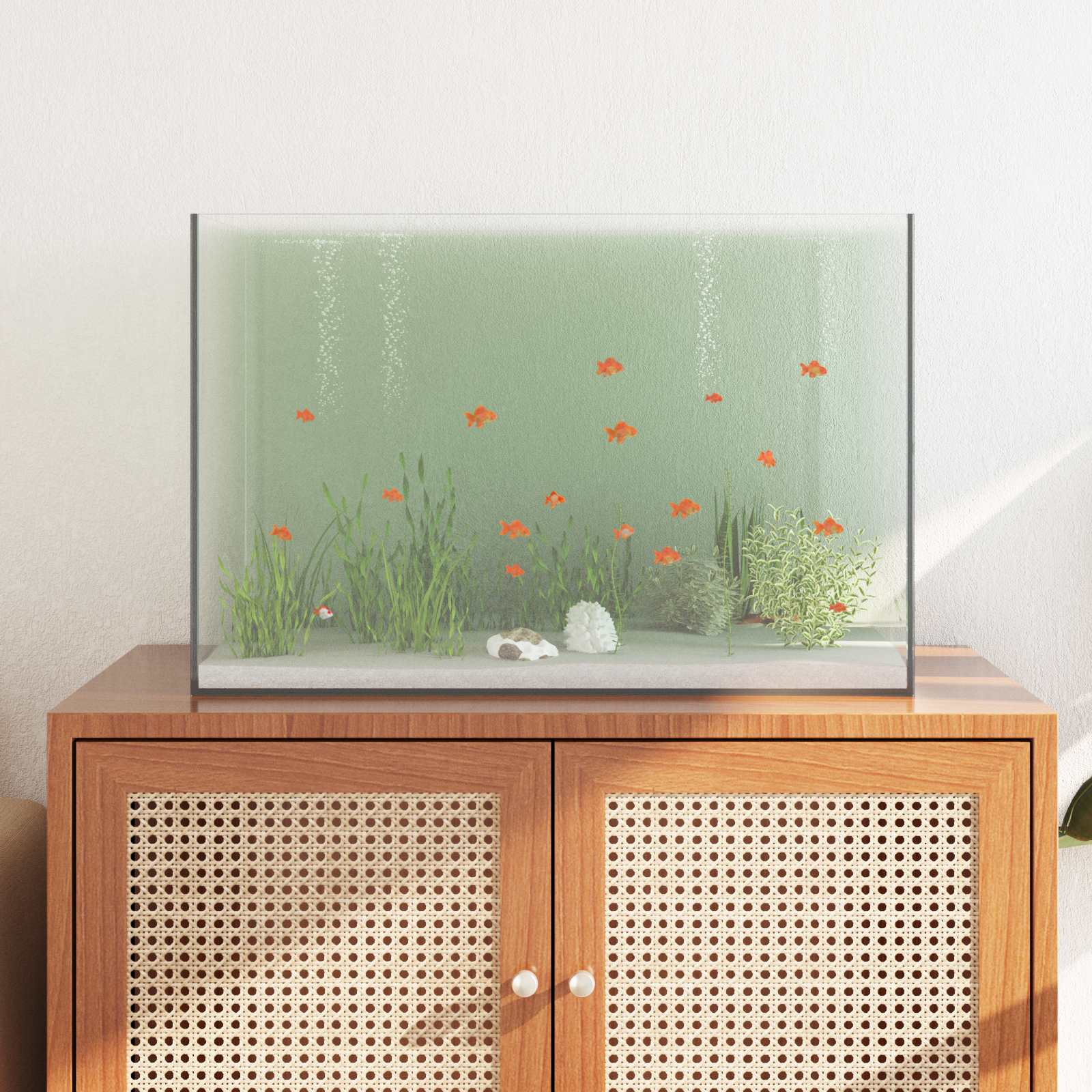 Aquarium mit Speicher Transparent 60 x 35 x 40 cm Glas