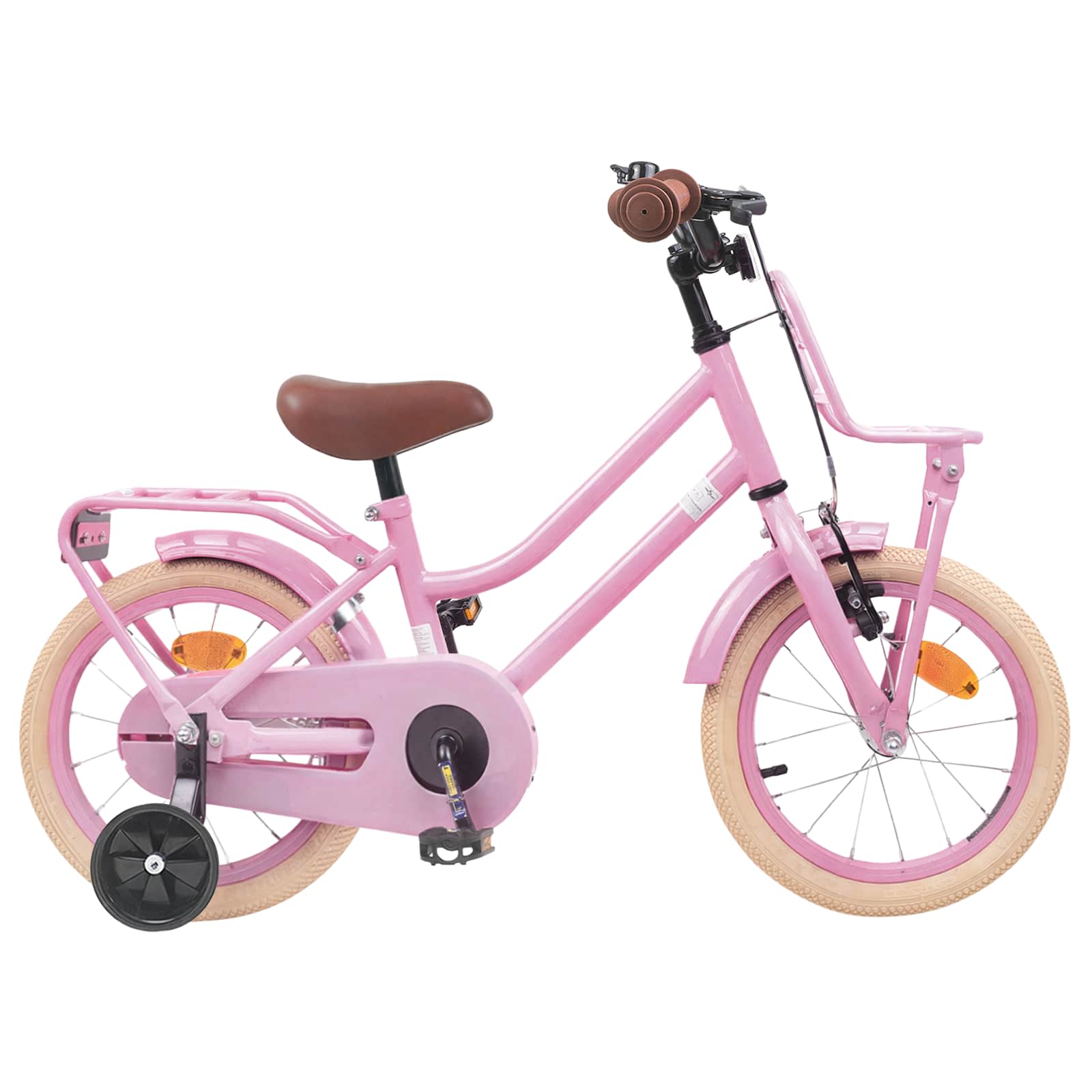 Kinderfahrrad 14 Zoll für 3-5 Jahre alt Hellrosa