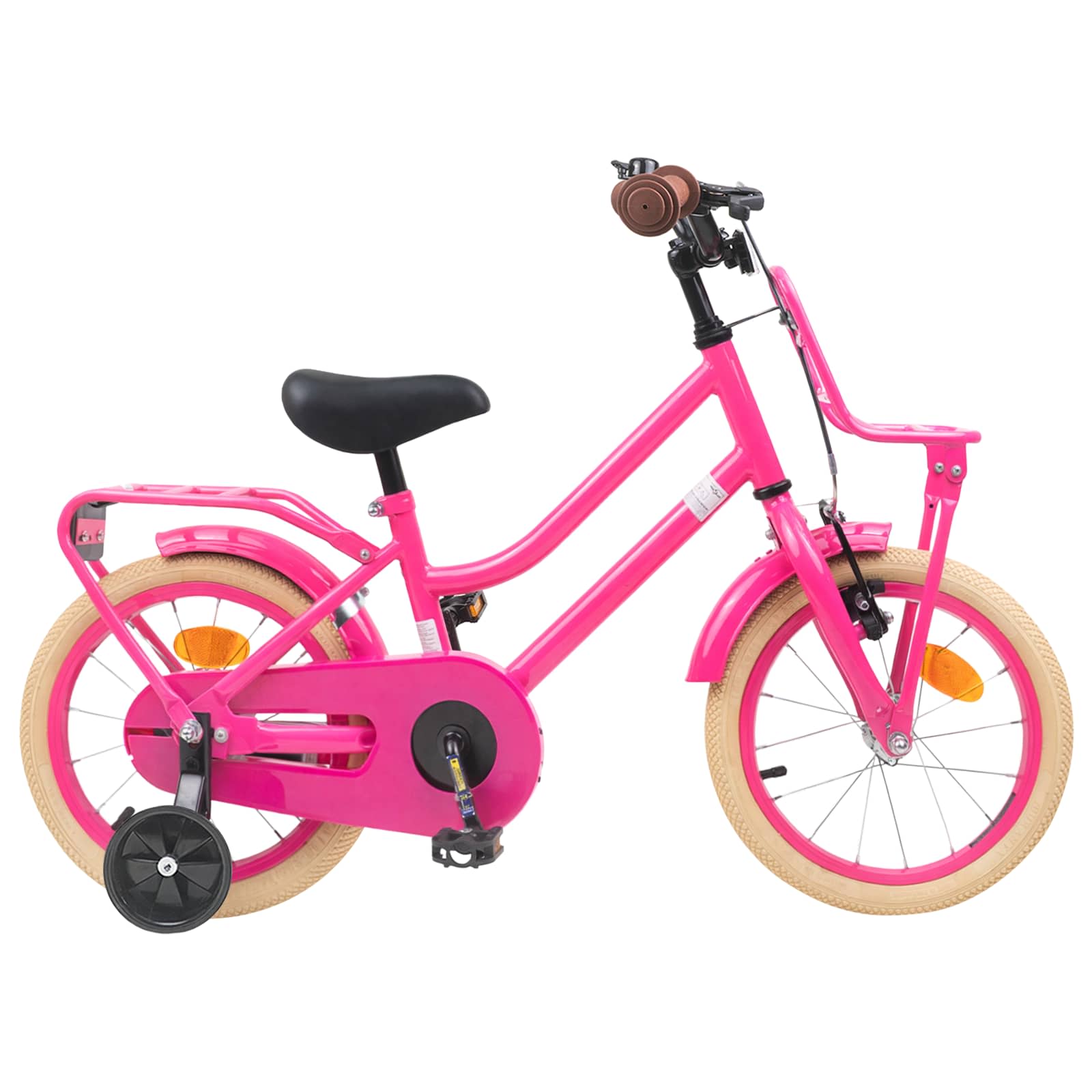 Kinderfahrrad 16 Zoll für 4-6 Jahre alt Dunkelrosa