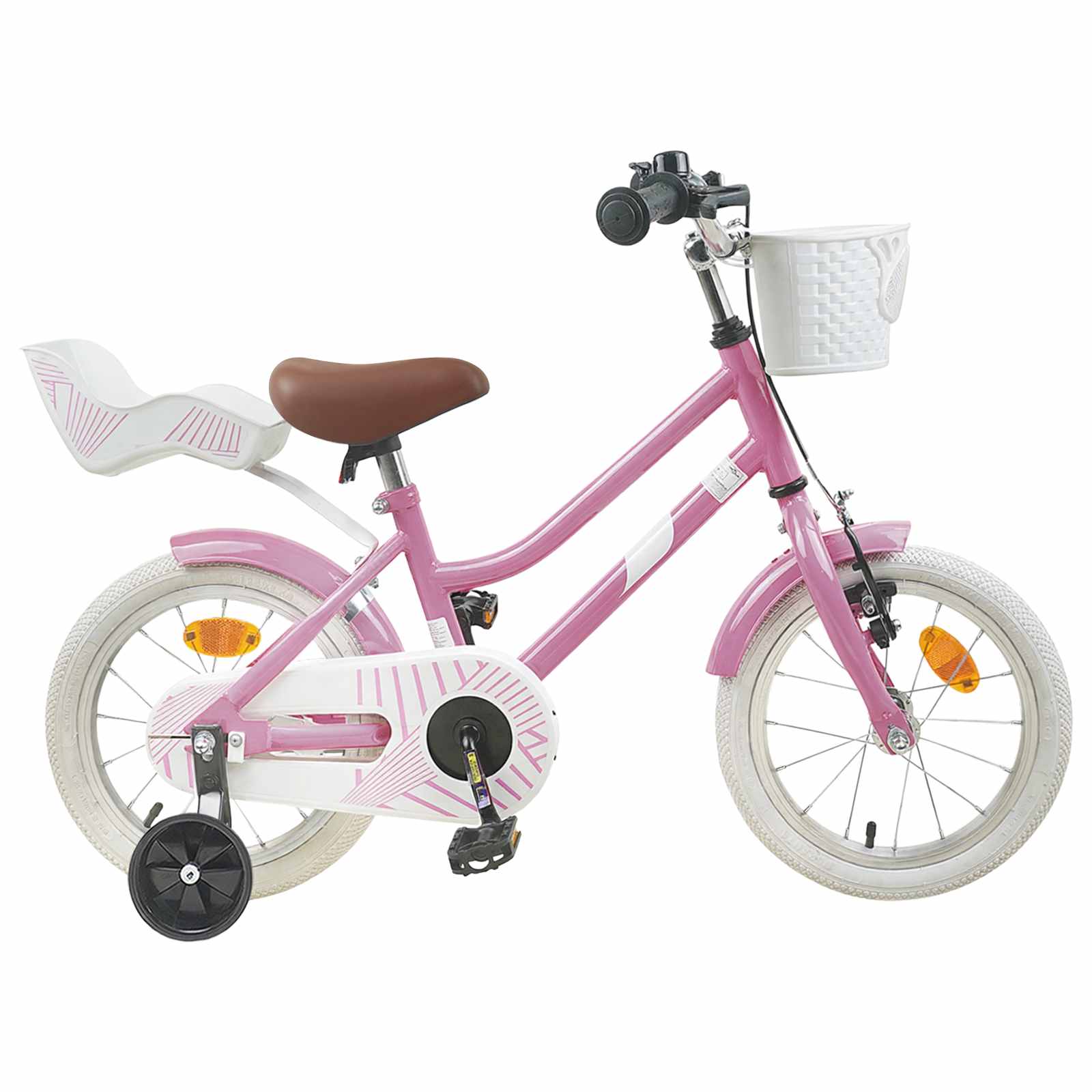 Kinderfahrrad 14 Zoll für 3-5 Jahre alt Hellrosa
