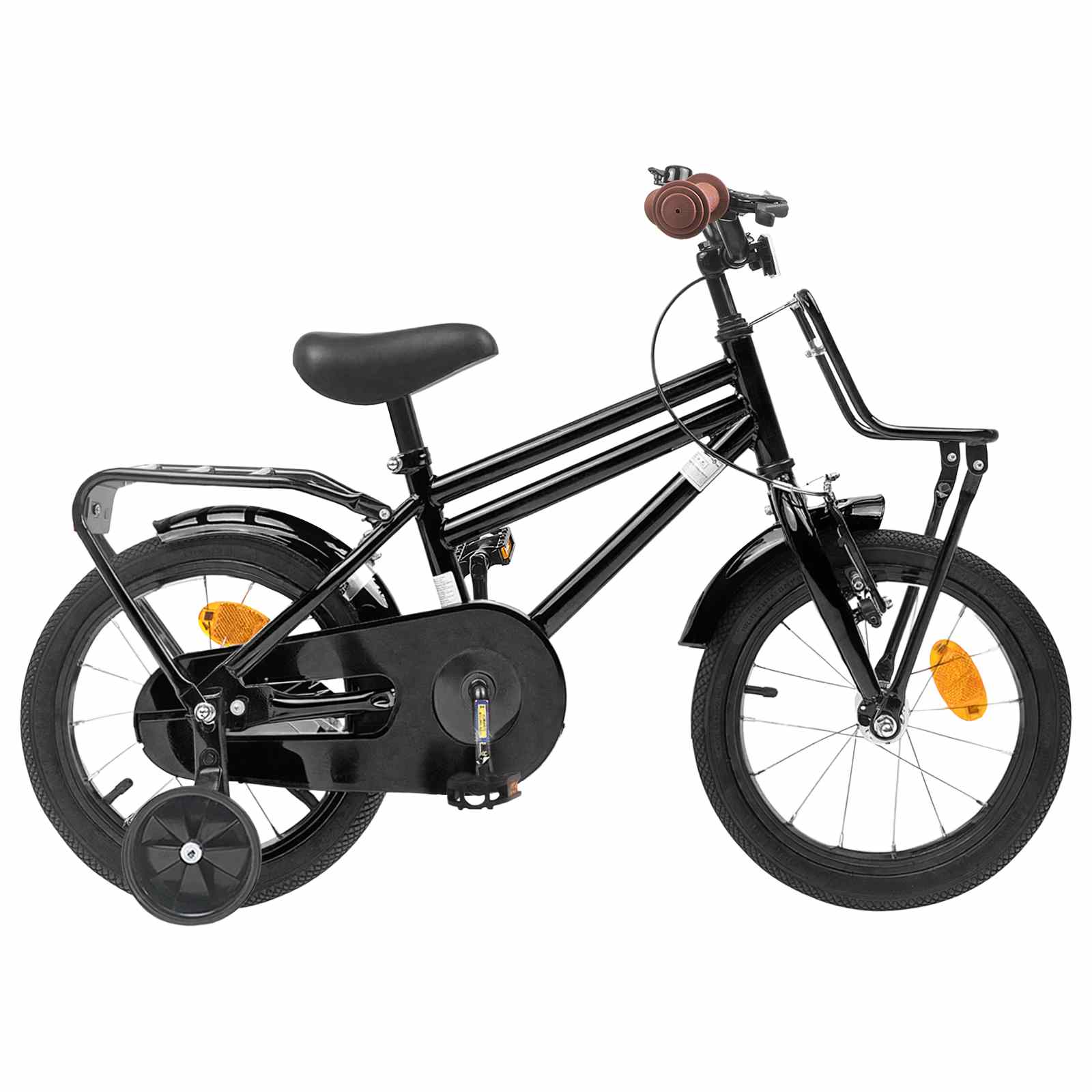 Kinderfahrrad 12 Zoll für 2-4 Jahre alt Schwarz