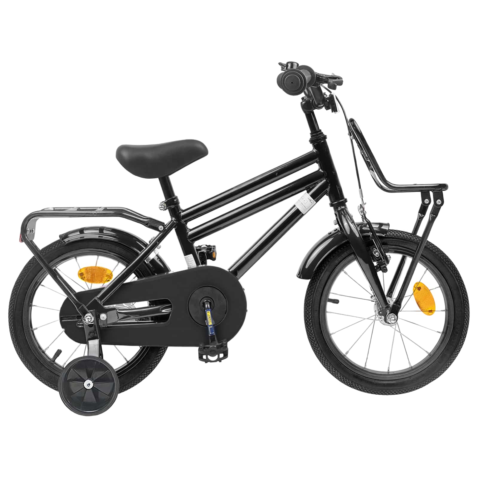 Kinderfahrrad 16 Zoll für 4-6 Jahre alt Schwarz