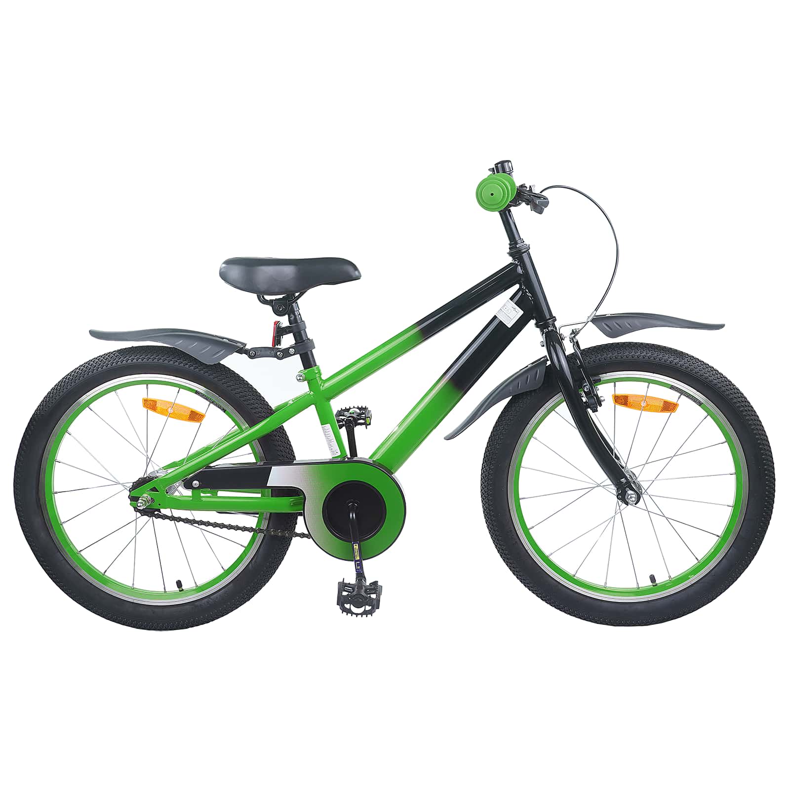 Kinderfahrrad 20 Zoll für 6-11 Jahre alt Grün Schwarz