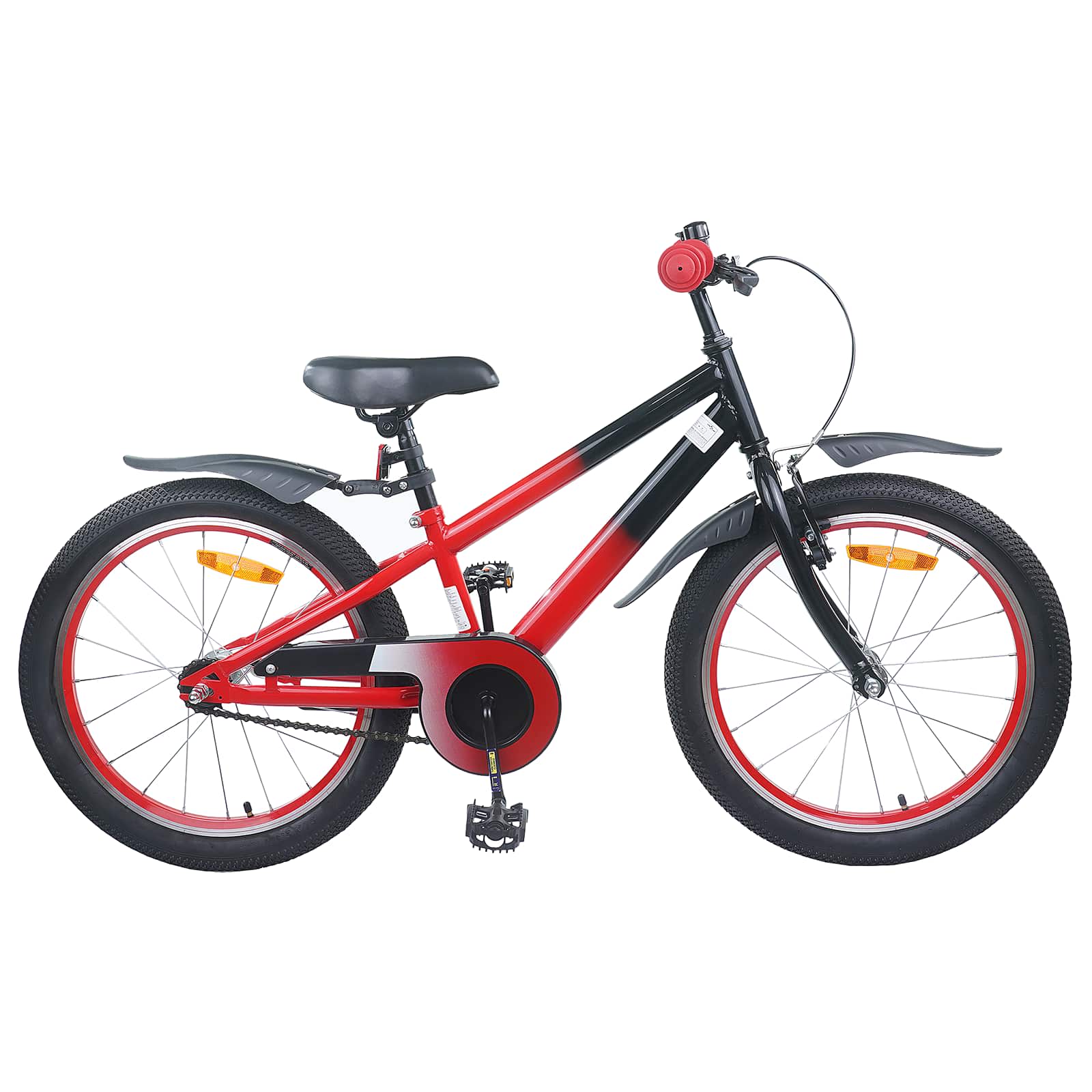 Kinderfahrrad 22 Zoll für 7-12 Jahre alt Rot und Schwarz
