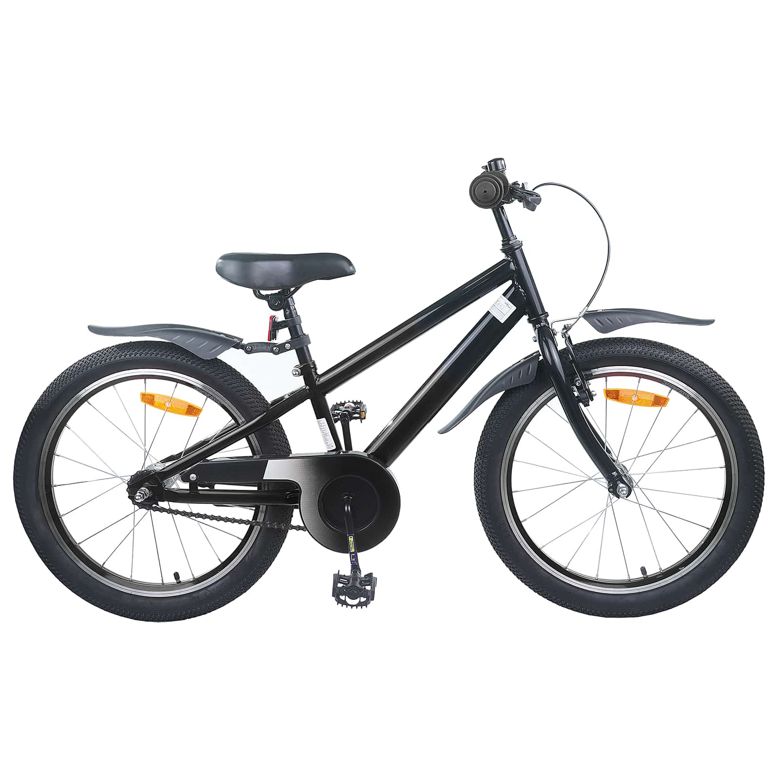 Kinderfahrrad 20 Zoll für 6-11 Jahre alt Schwarz