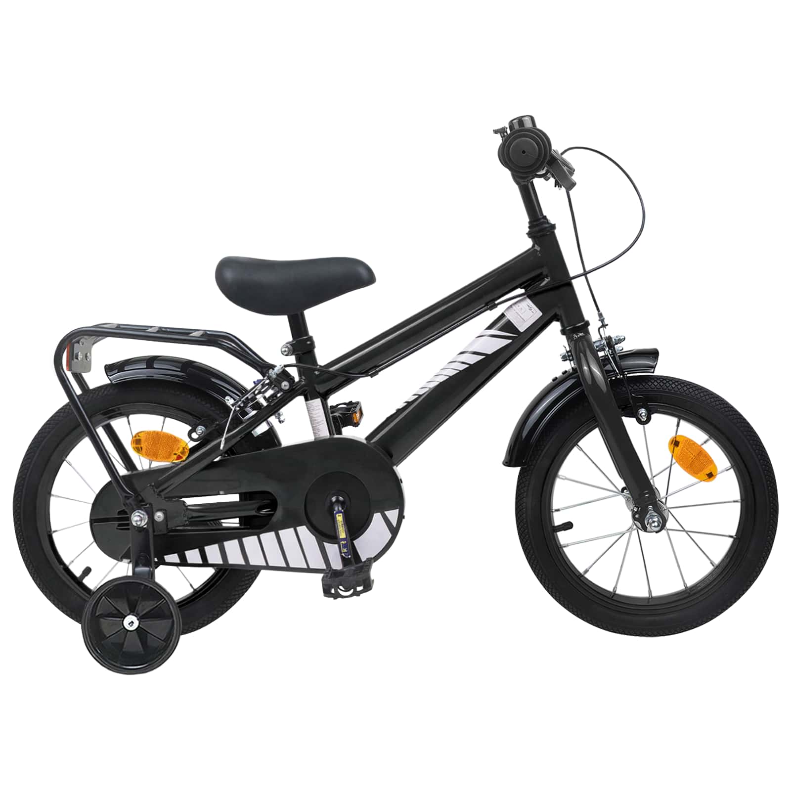 Kinderfahrrad 14 Zoll für 3-5 Jahre alt Schwarz