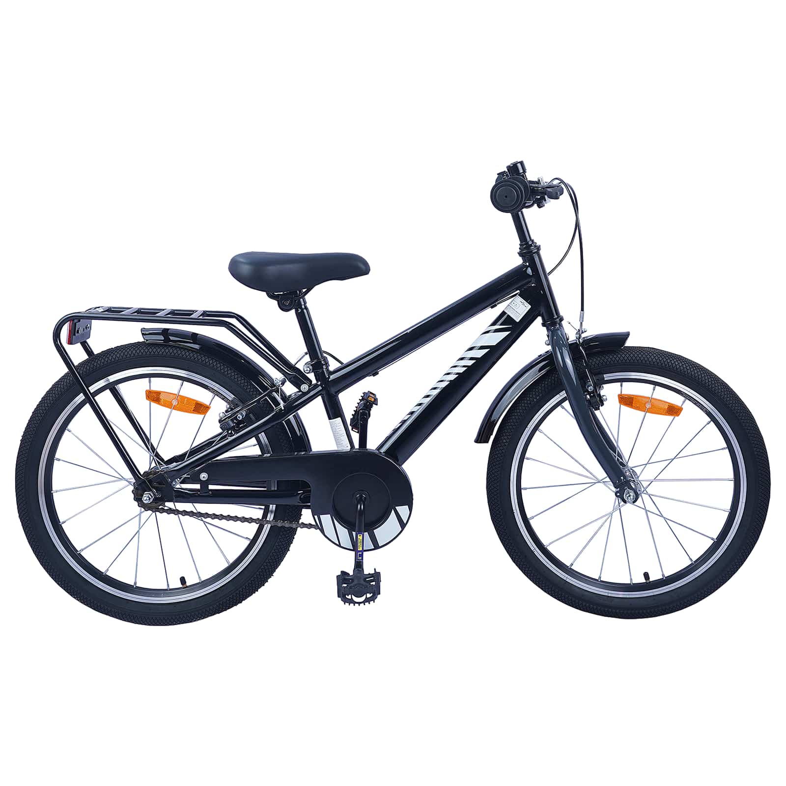 Kinderfahrrad 20 Zoll für 6-11 Jahre alt Schwarz