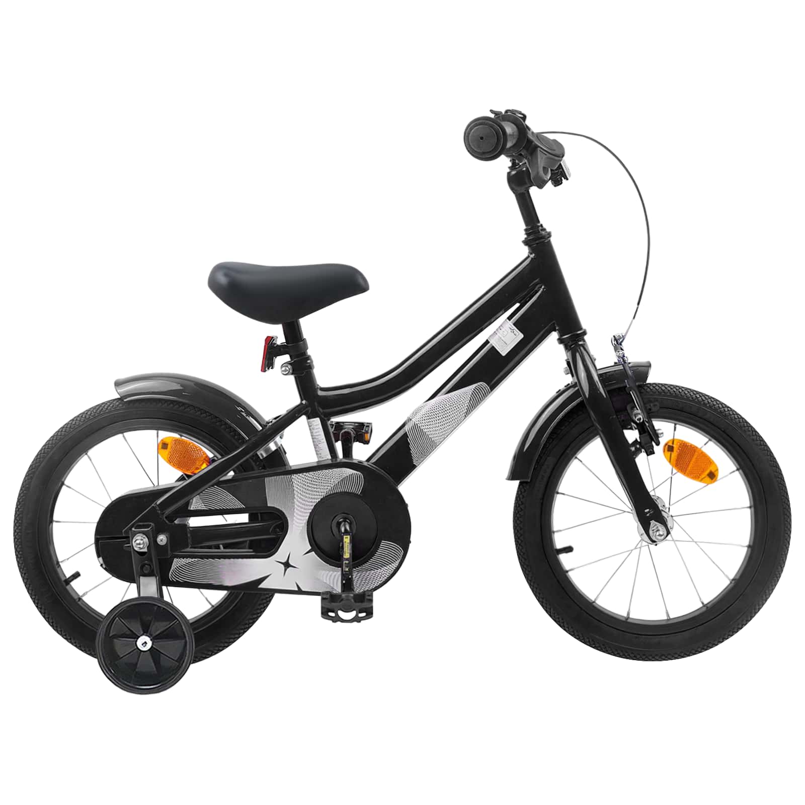 Kinderfahrrad 16 Zoll für 4-6 Jahre alt Schwarz