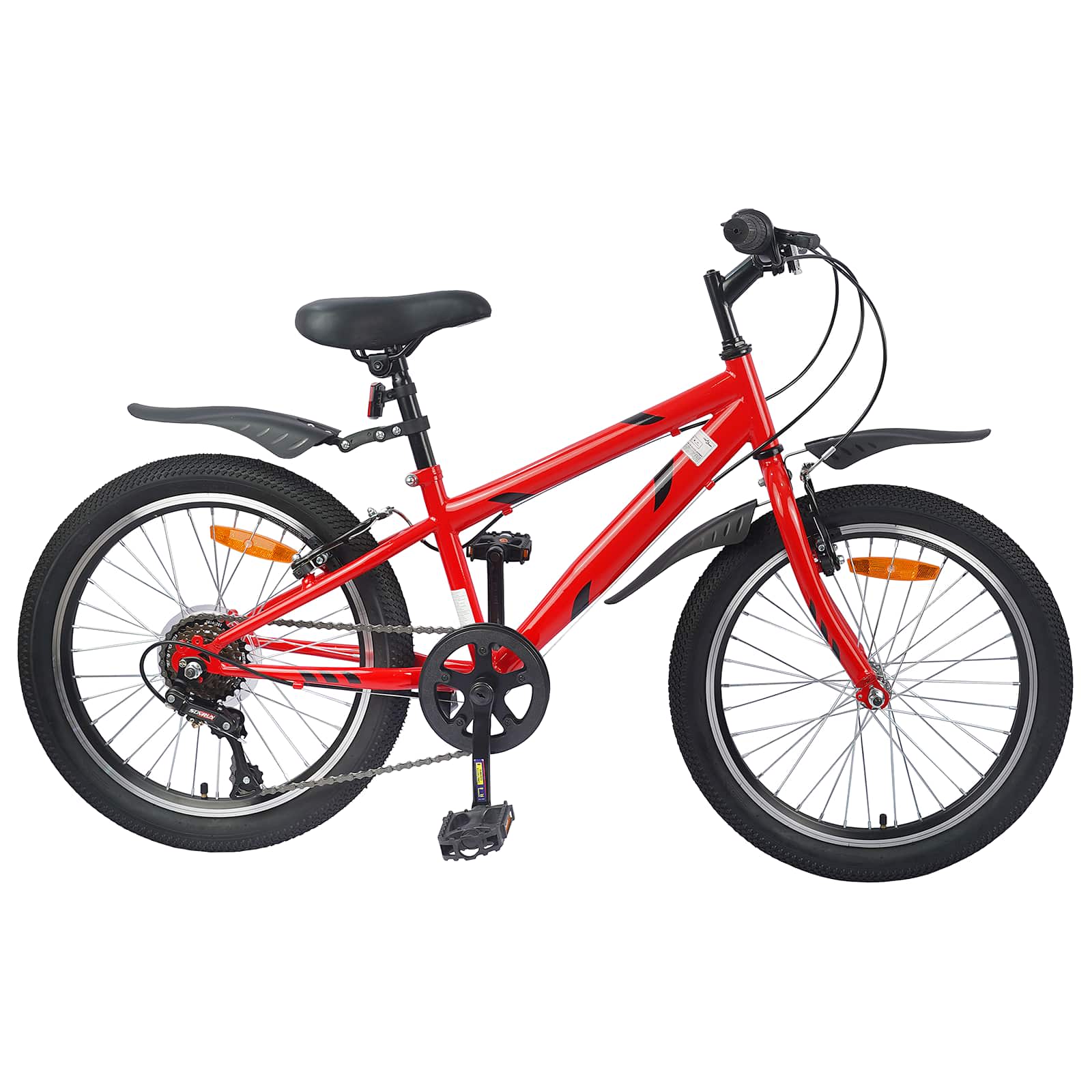 Kinderfahrrad 20 Zoll 6-Geschwindigkeit für 6-11 Jahre alt Rot