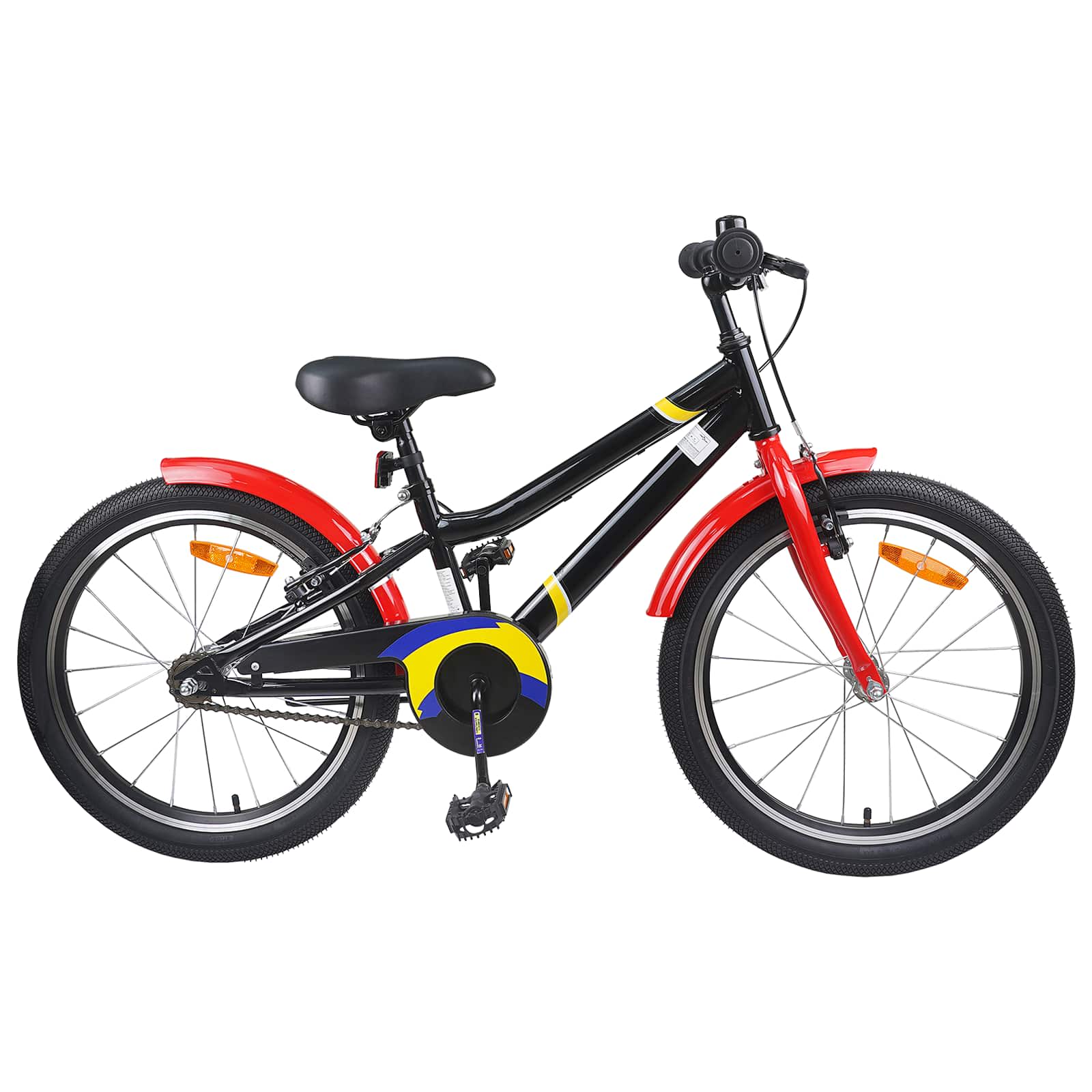 Kinderfahrrad 20 Zoll für 6-11 Jahre alt Rot und Schwarz