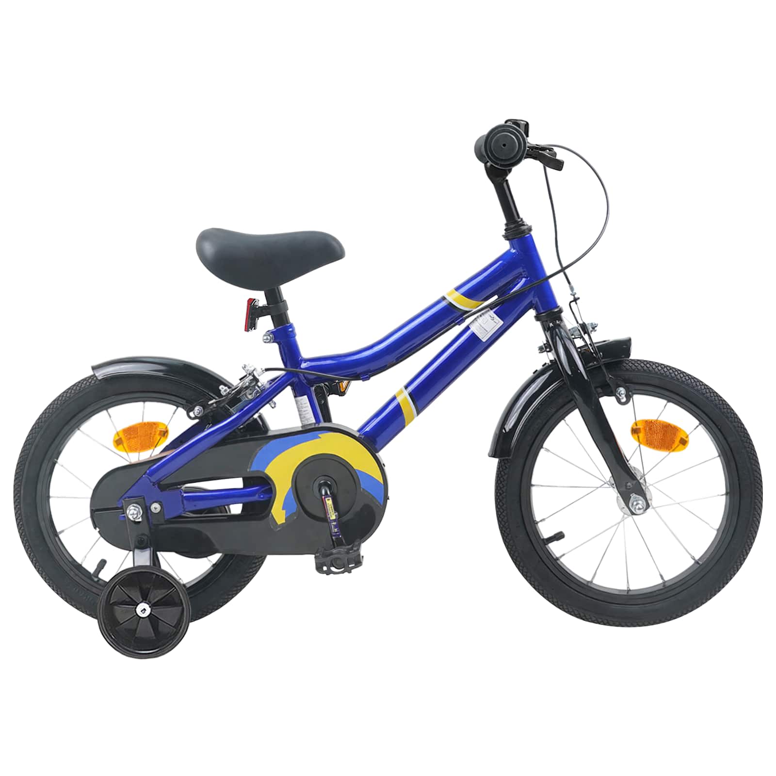 Kinderfahrrad 16 Zoll für 4-6 Jahre alt Blau Weiß