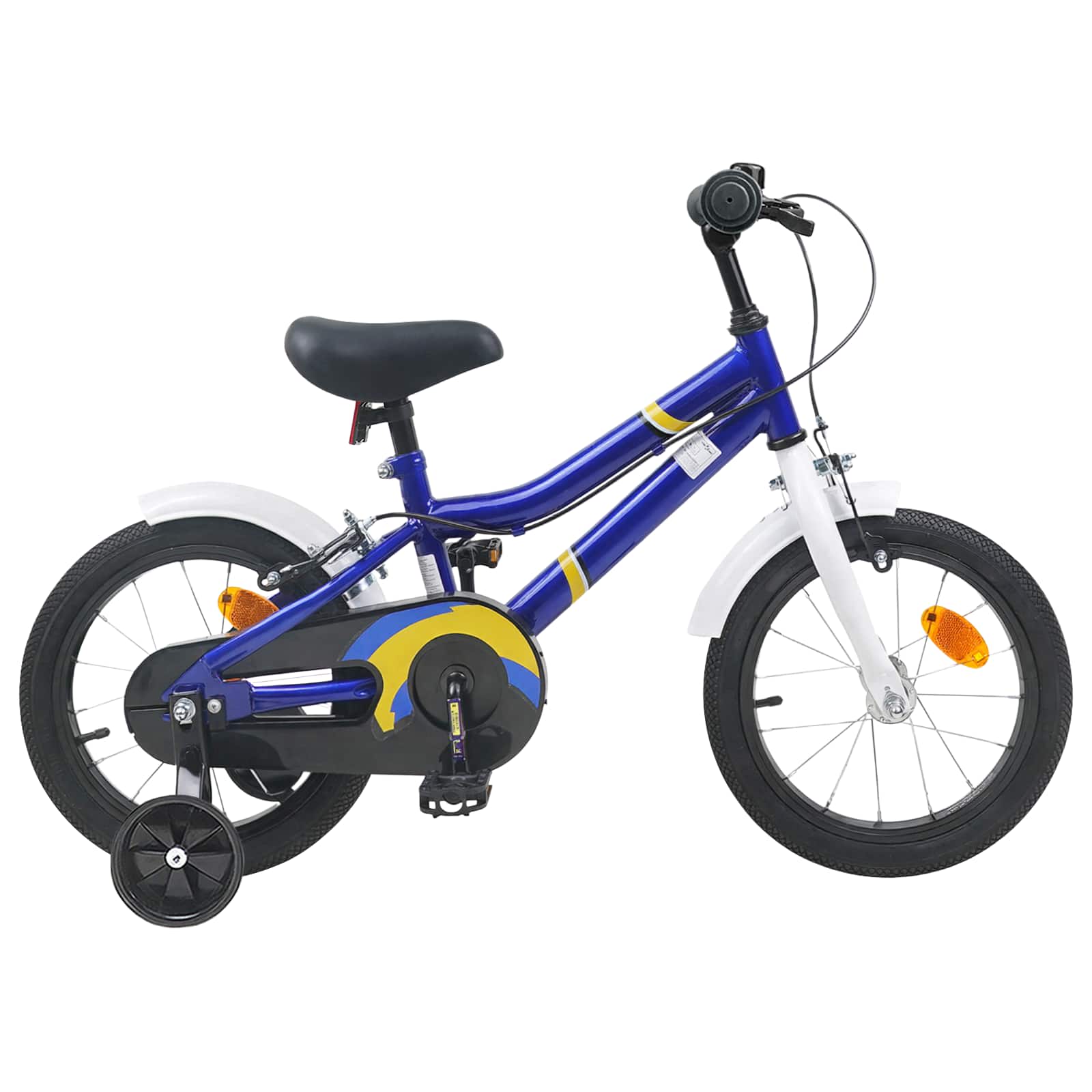 Kinderfahrrad 16 Zoll für 4-6 Jahre alt Blau Weiß
