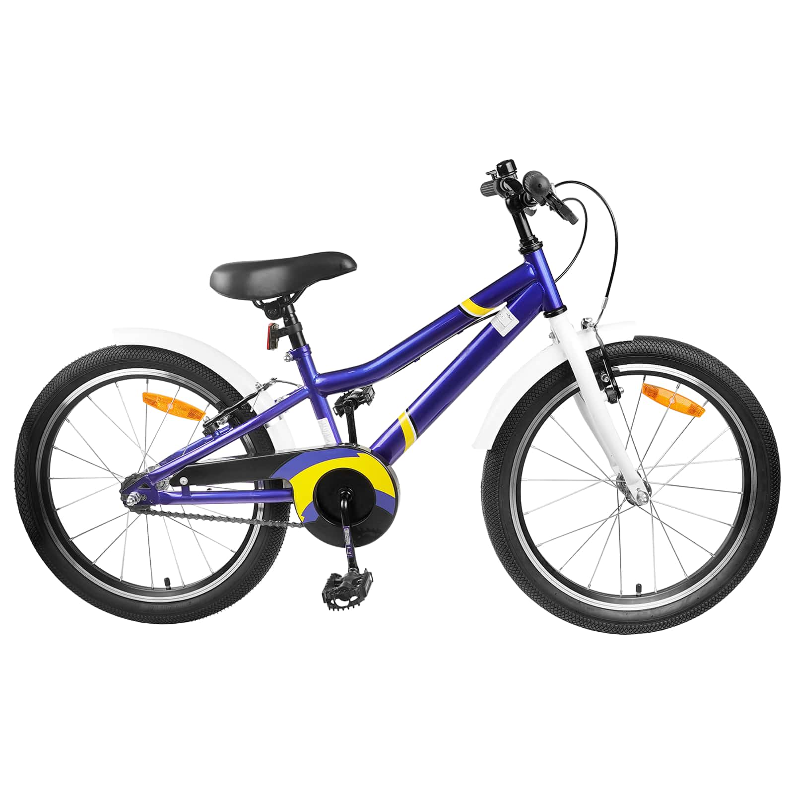 Kinderfahrrad 20 Zoll für 6-11 Jahre alt Blau Weiß