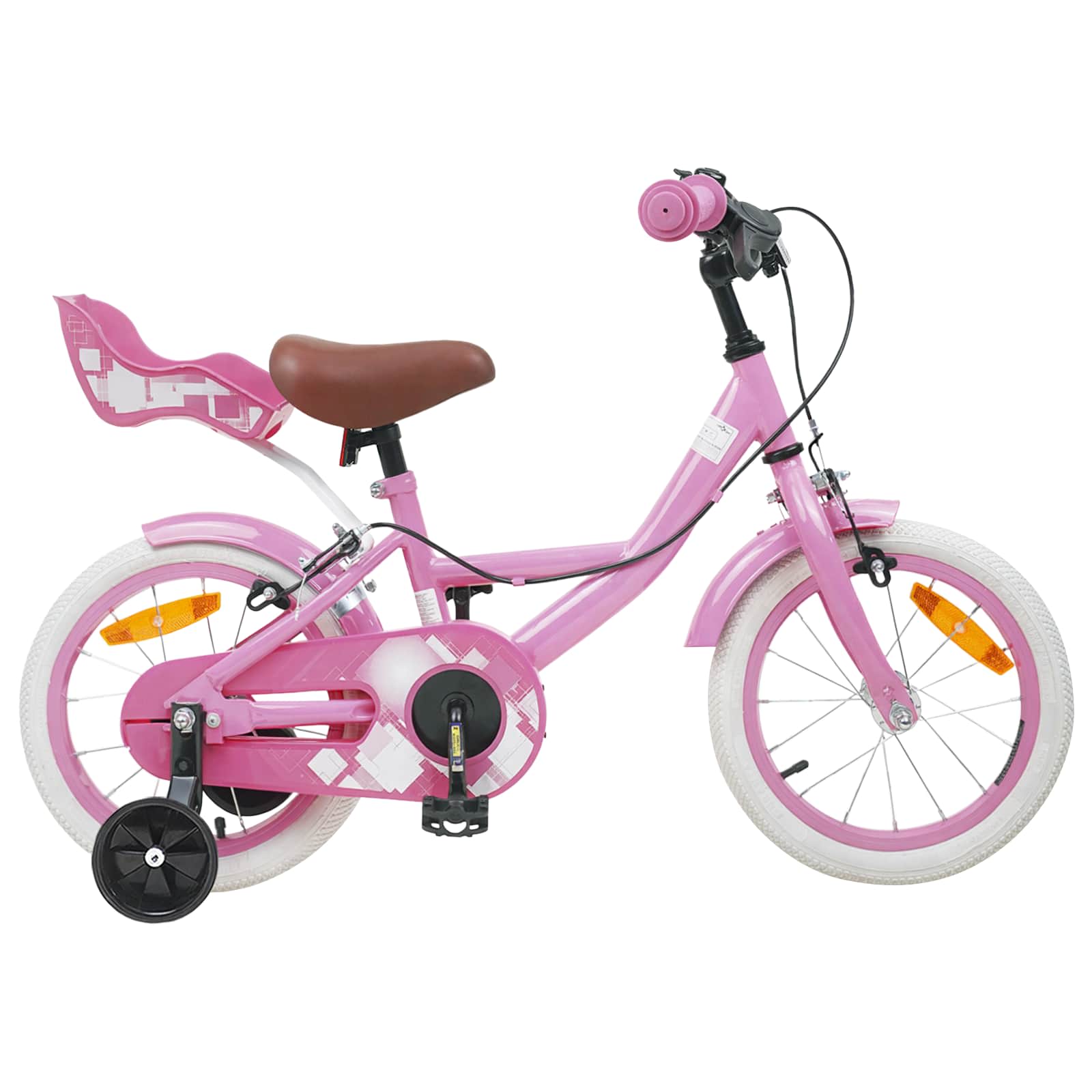 Kinderfahrrad 14 Zoll für 3-5 Jahre alt Hellrosa