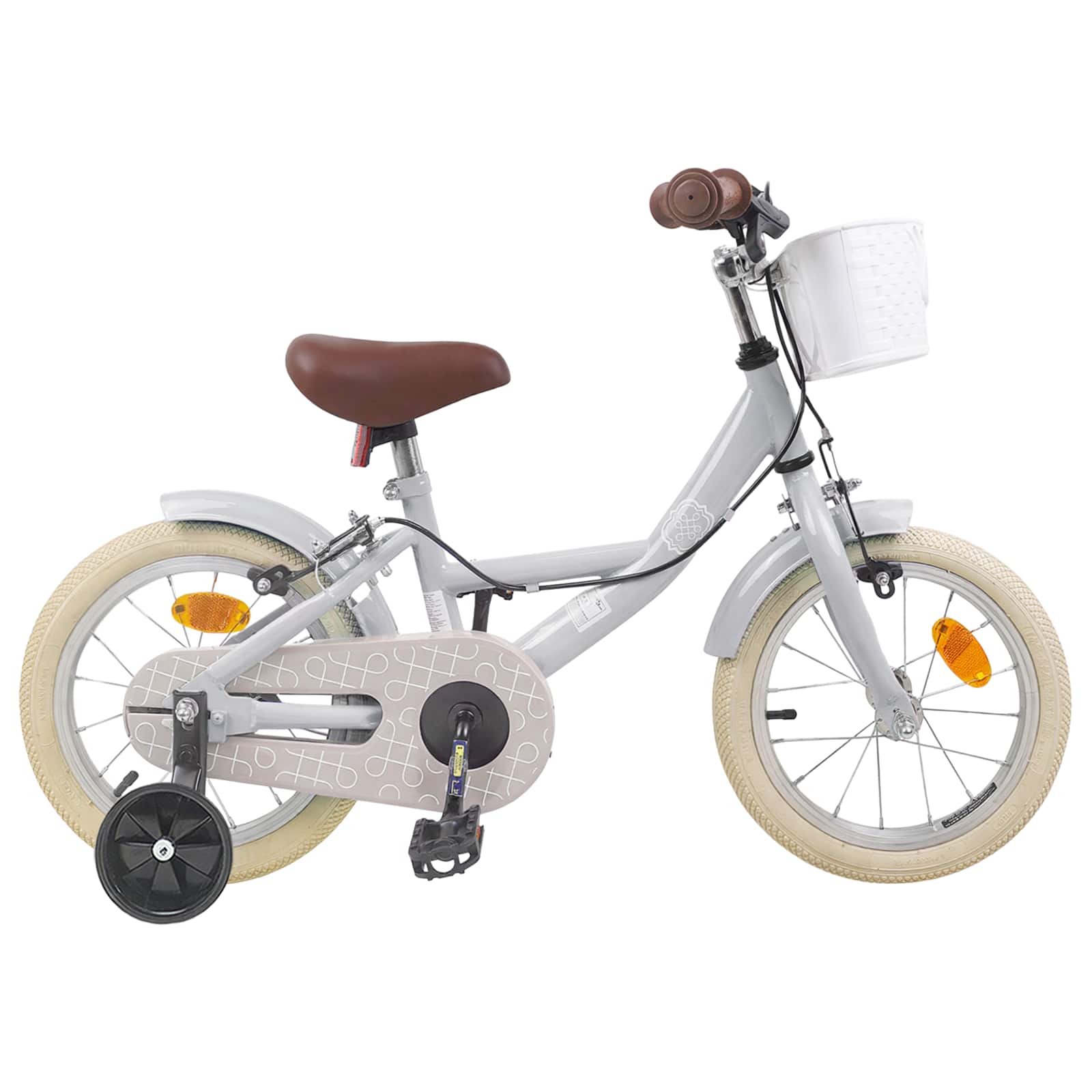 Kinderfahrrad 16 Zoll für 4-6 Jahre alt Hellgrau