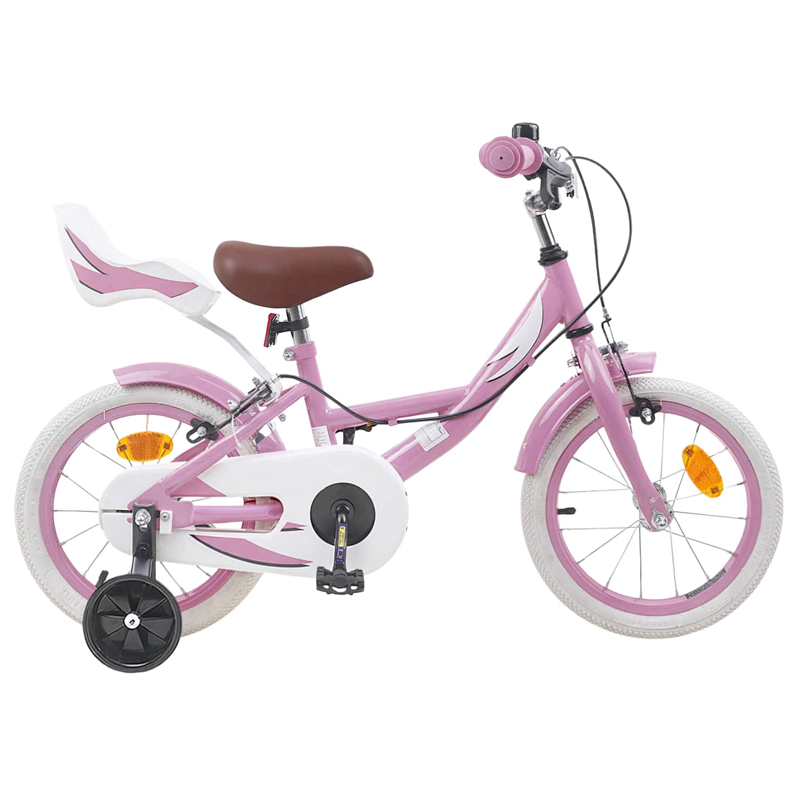 Kinderfahrrad 16 Zoll für 4-6 Jahre alt Hellrosa