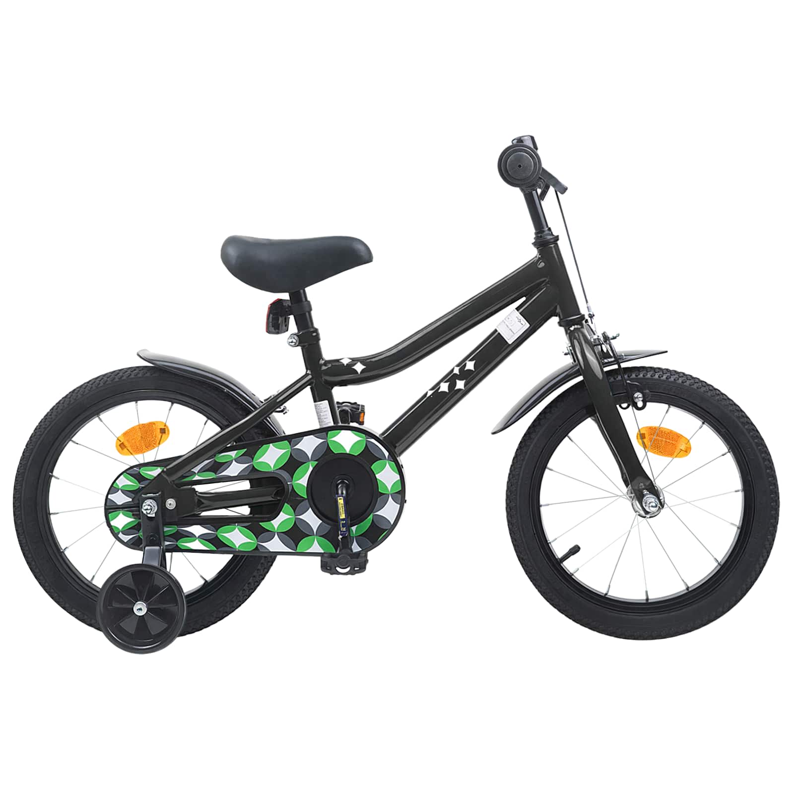 Kinderfahrrad 14 Zoll für 3-5 Jahre alt Schwarz
