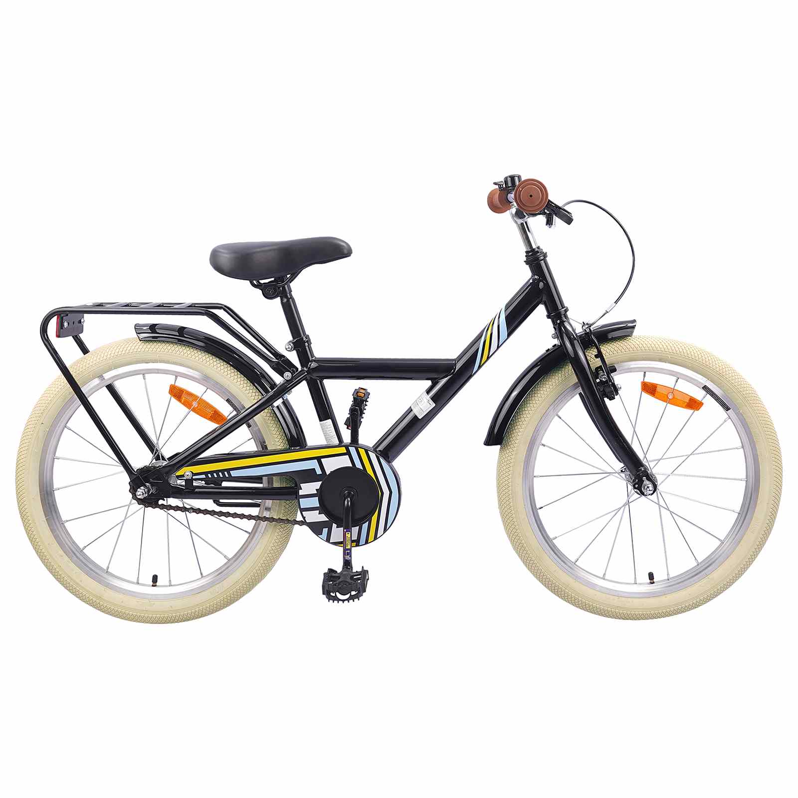 Kinderfahrrad 20 Zoll für 6-11 Jahre alt Schwarz