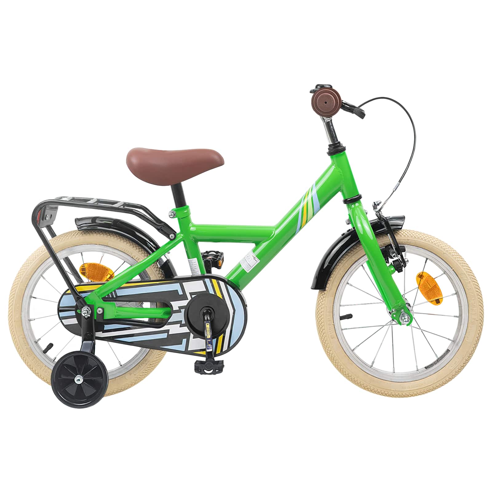 Kinderfahrrad 14 Zoll für 3-5 Jahre alt Grün