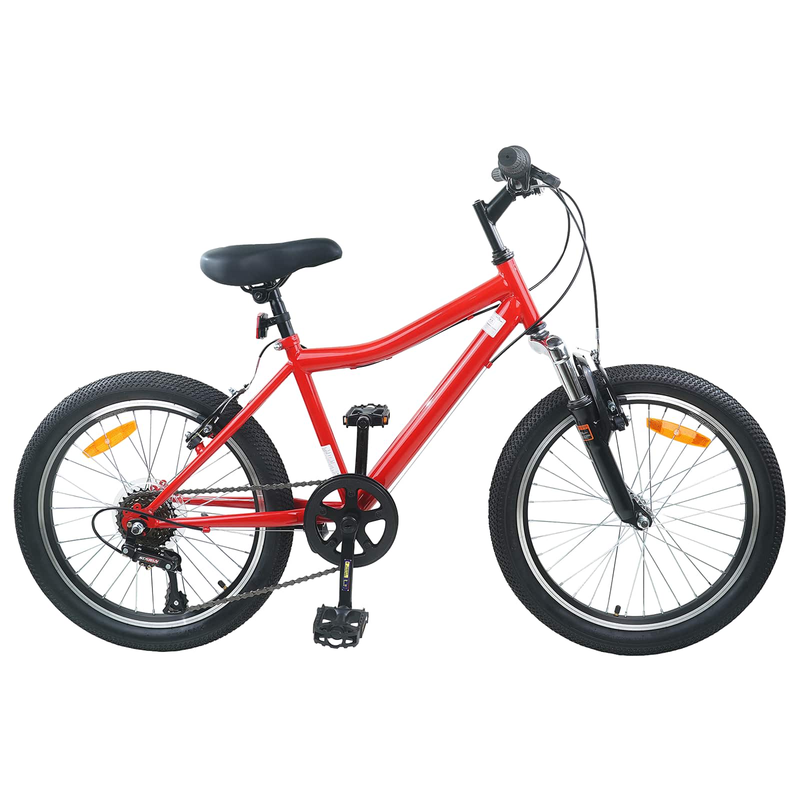 Kinderfahrrad 24 Zoll 6-Geschwindigkeit für 8-12 Jahre alt Rot