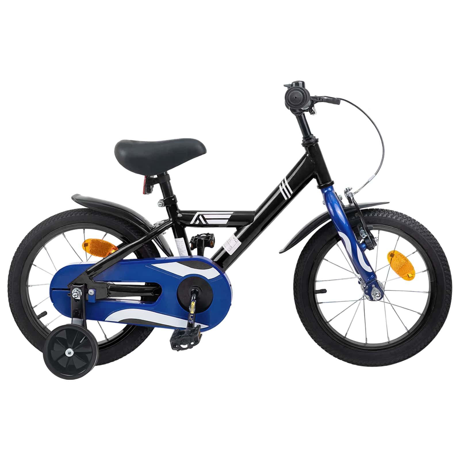 Kinderfahrrad 16 Zoll für 4-6 Jahre alt Schwarz
