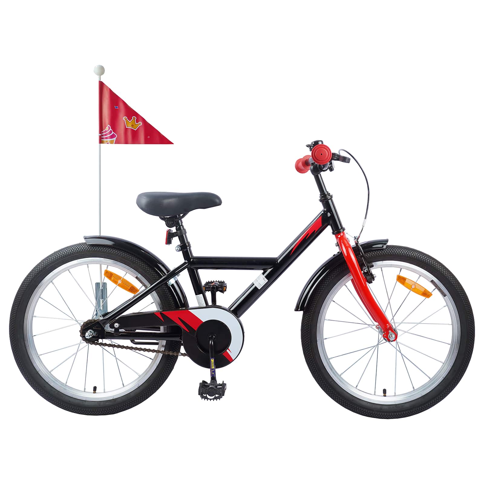 Kinderfahrrad 20 Zoll für 6-11 Jahre alt Schwarz