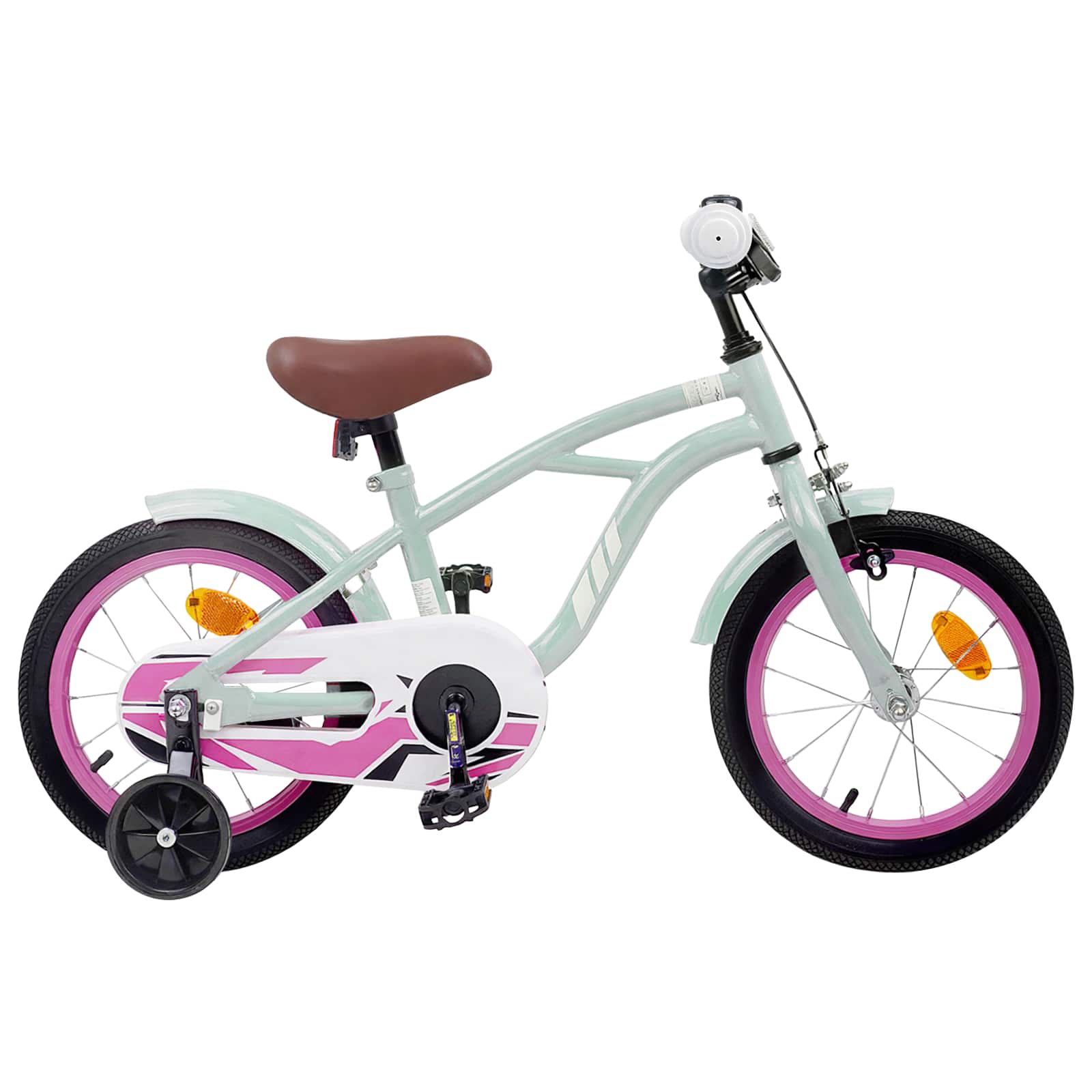 Kinderfahrrad 14 Zoll für 3-5 Jahre alt Hellgrün