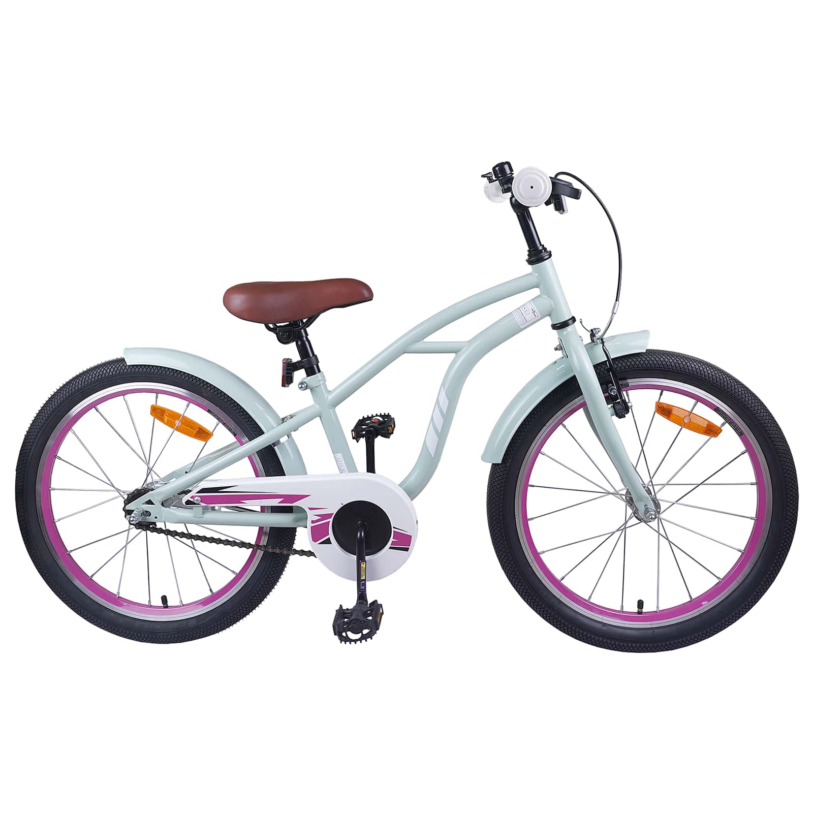 Kinderfahrrad 18 Zoll für 5-7 Jahre alt Hellgrün