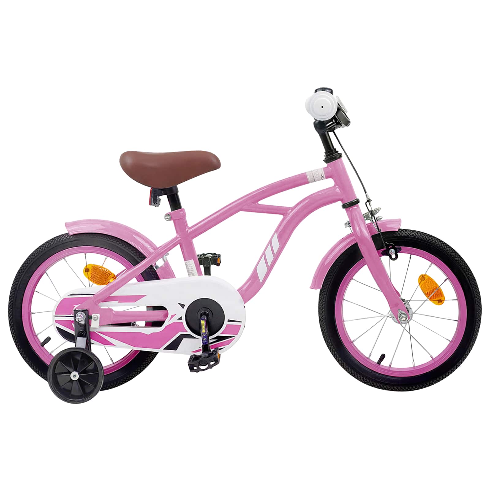Kinderfahrrad 14 Zoll für 3-5 Jahre alt Hellrosa