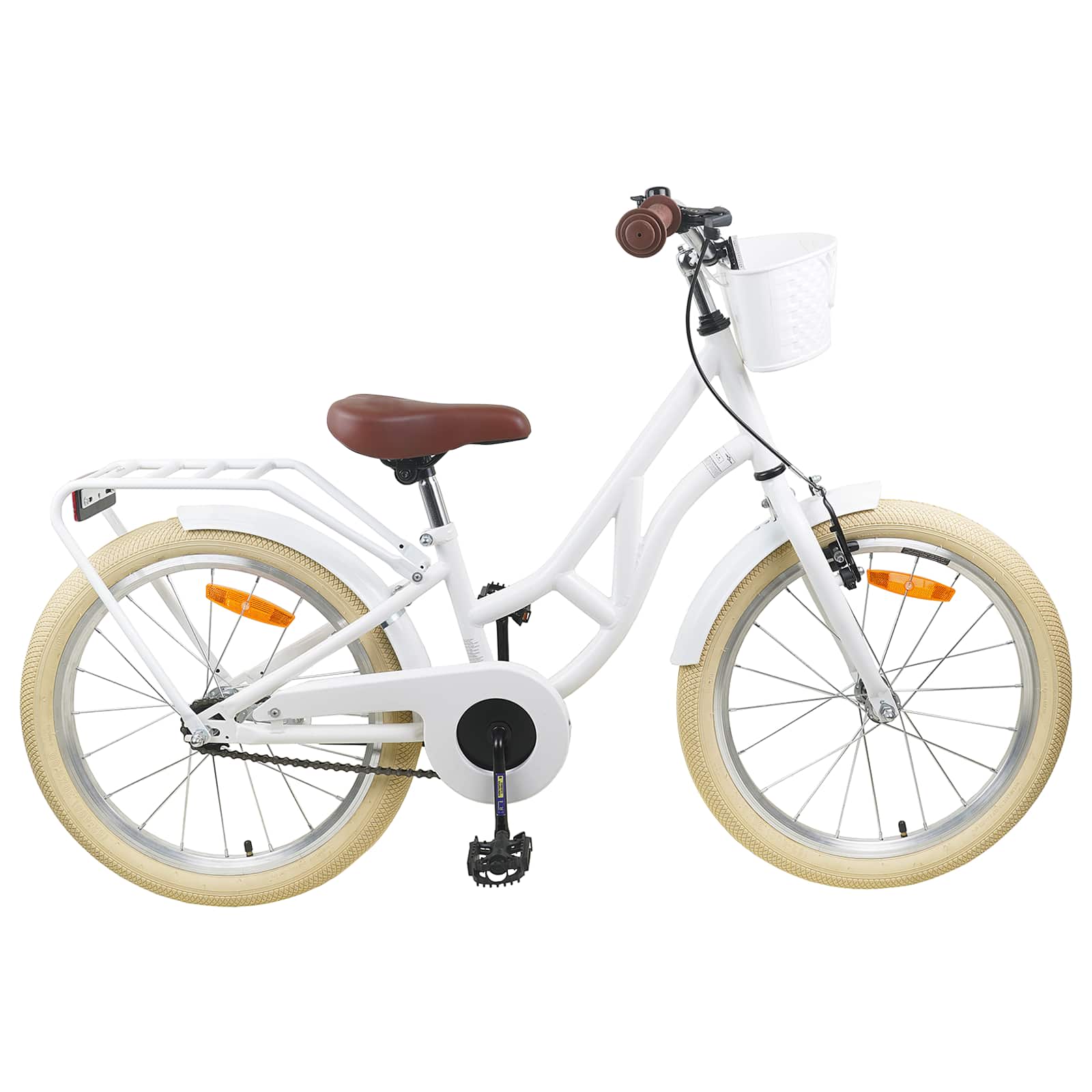 Kinderfahrrad 20 Zoll für 6-11 Jahre alt Weiß