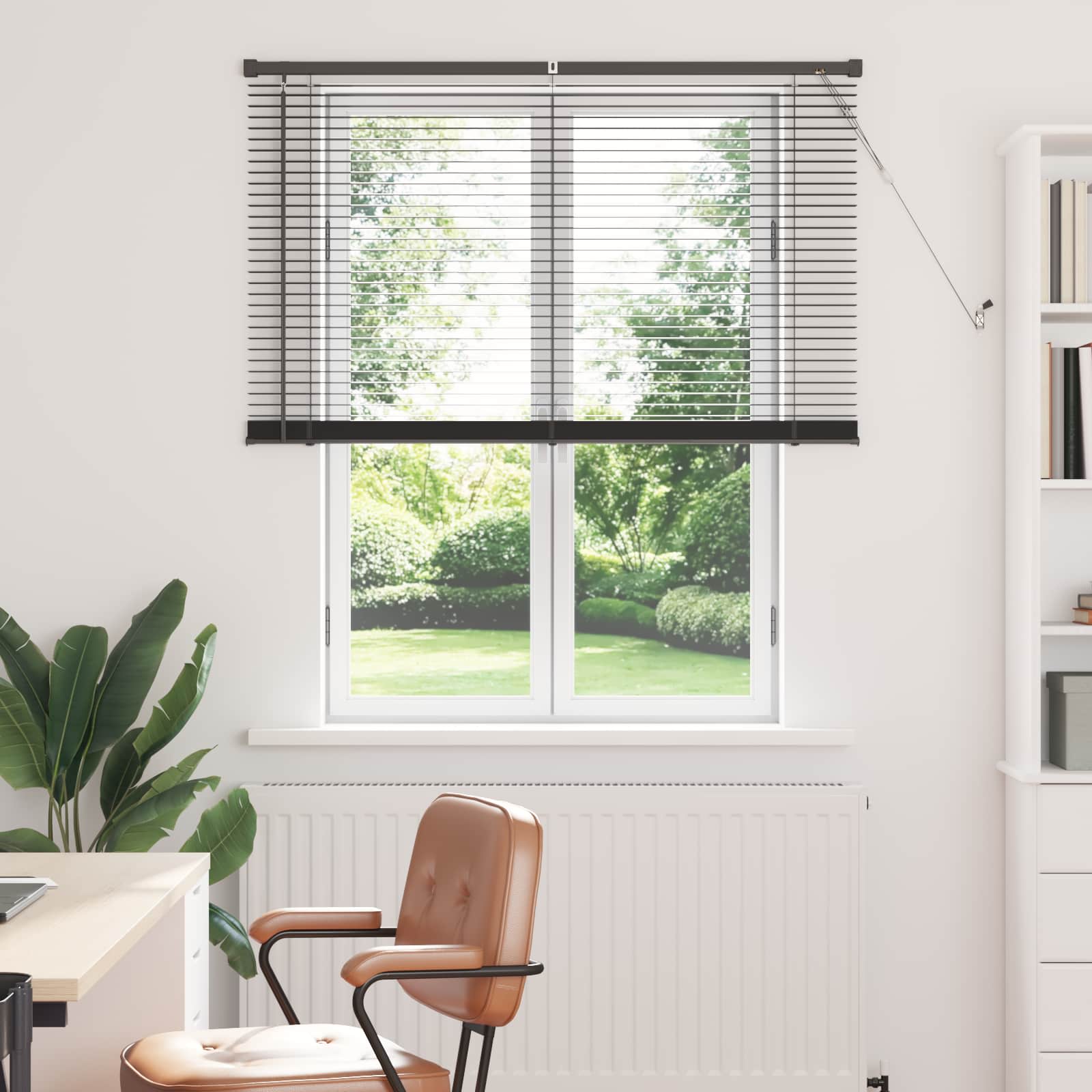 Venezianische Jalousie Silber Grau 150 x 120 cm 25 mm PVC
