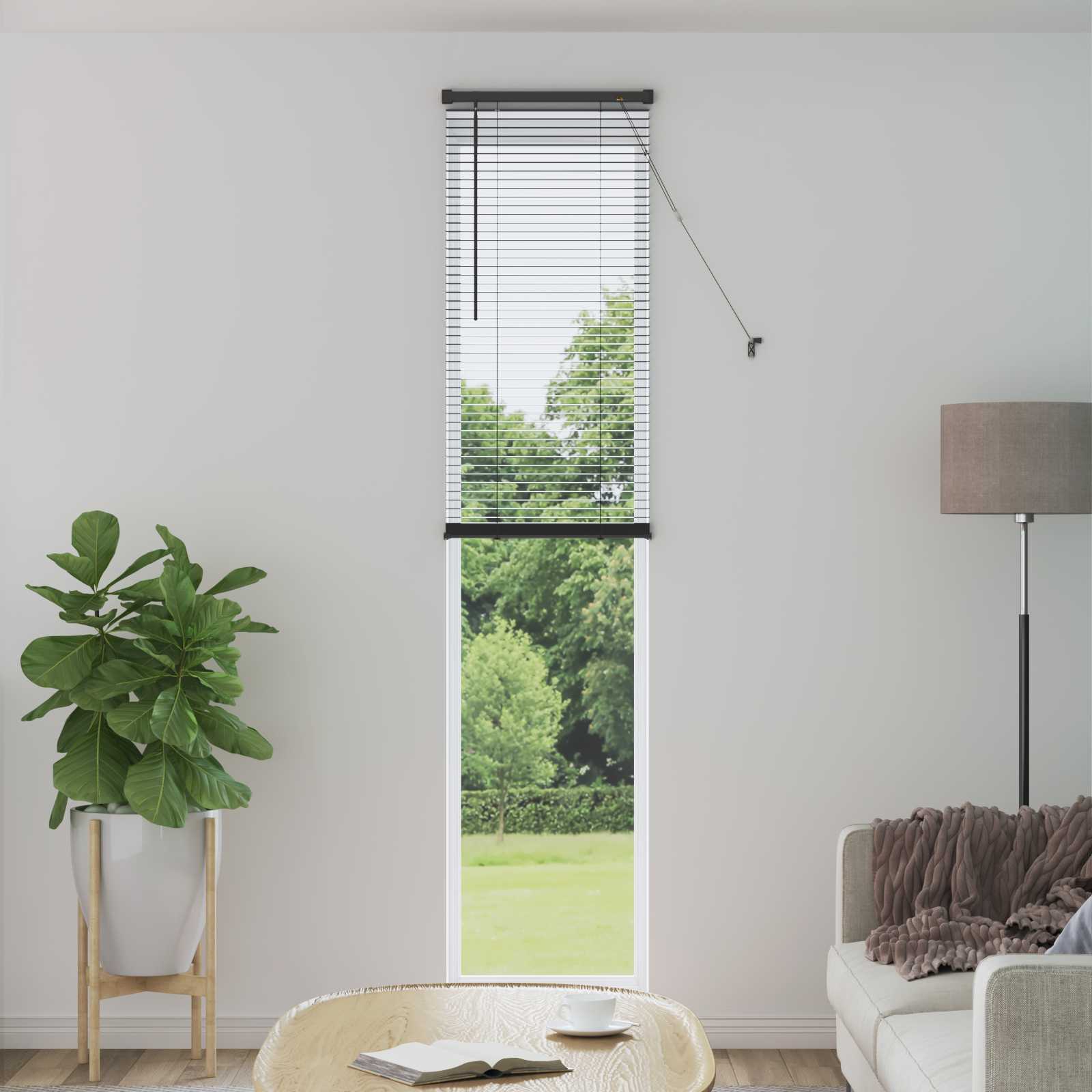 Venezianische Jalousie Silber Grau 213 x 50 cm 25 mm PVC
