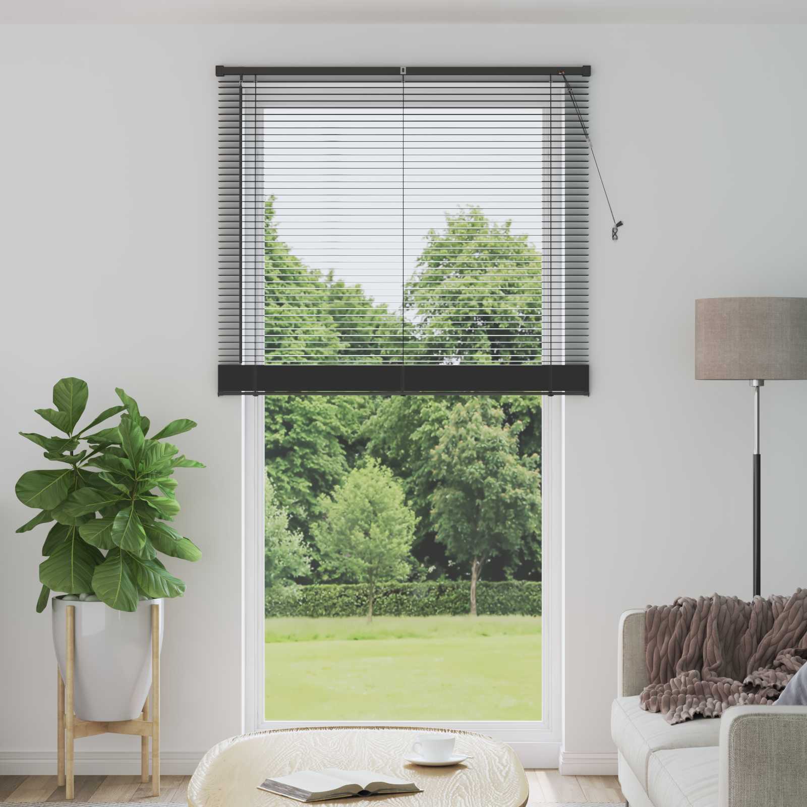 Venezianische Jalousie Silber Grau 213 x 110 cm 25 mm PVC