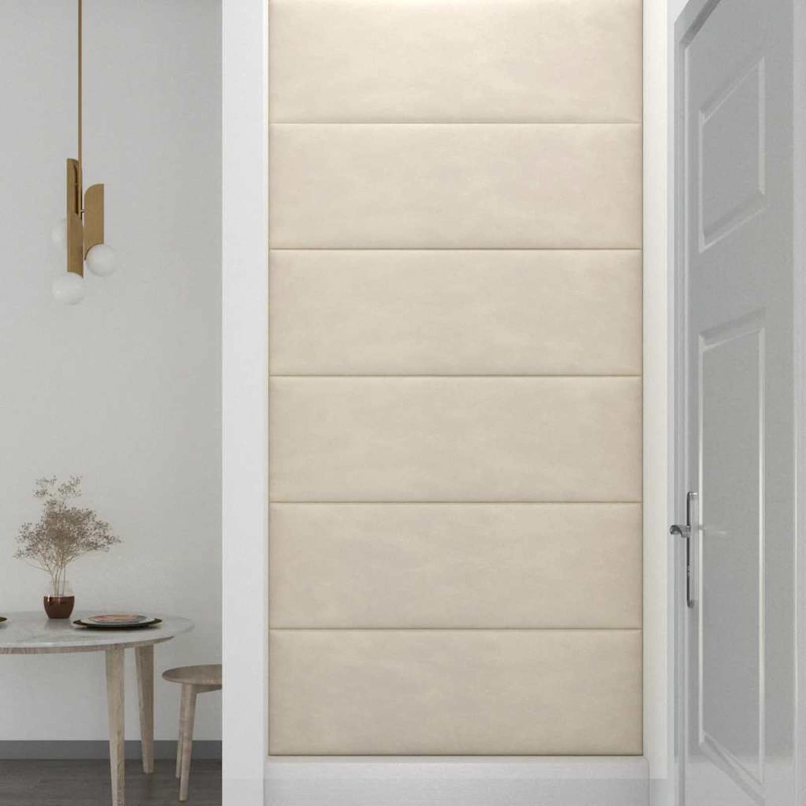 Wandkopfteilen 12 stk. Creme Samt