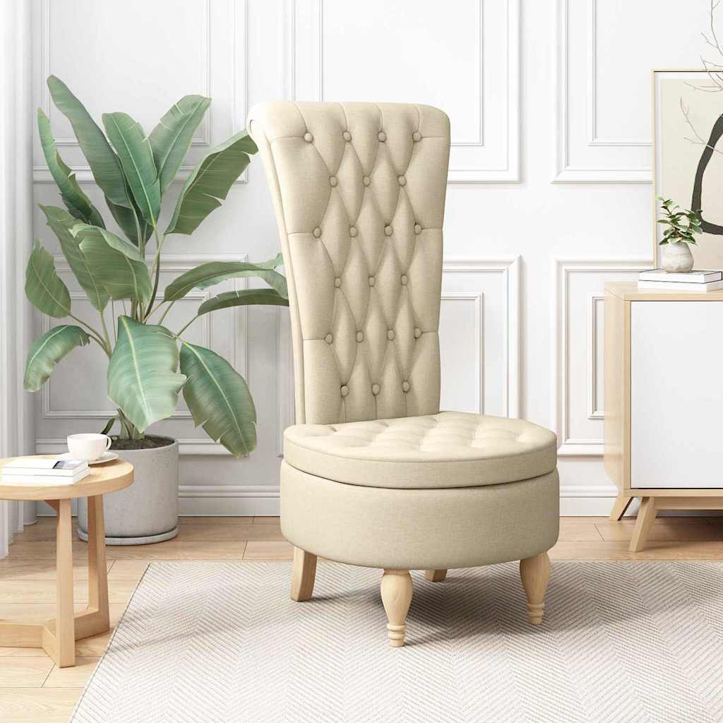 Schlafsessel Creme 56,5 x 70 x 110 cm Stoff
