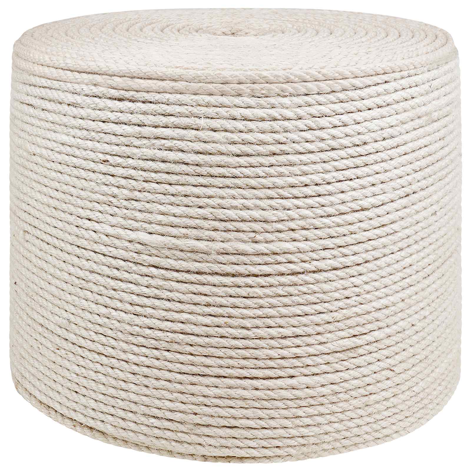 Juteseil 8 mm Weiß 100% Tossa Jute