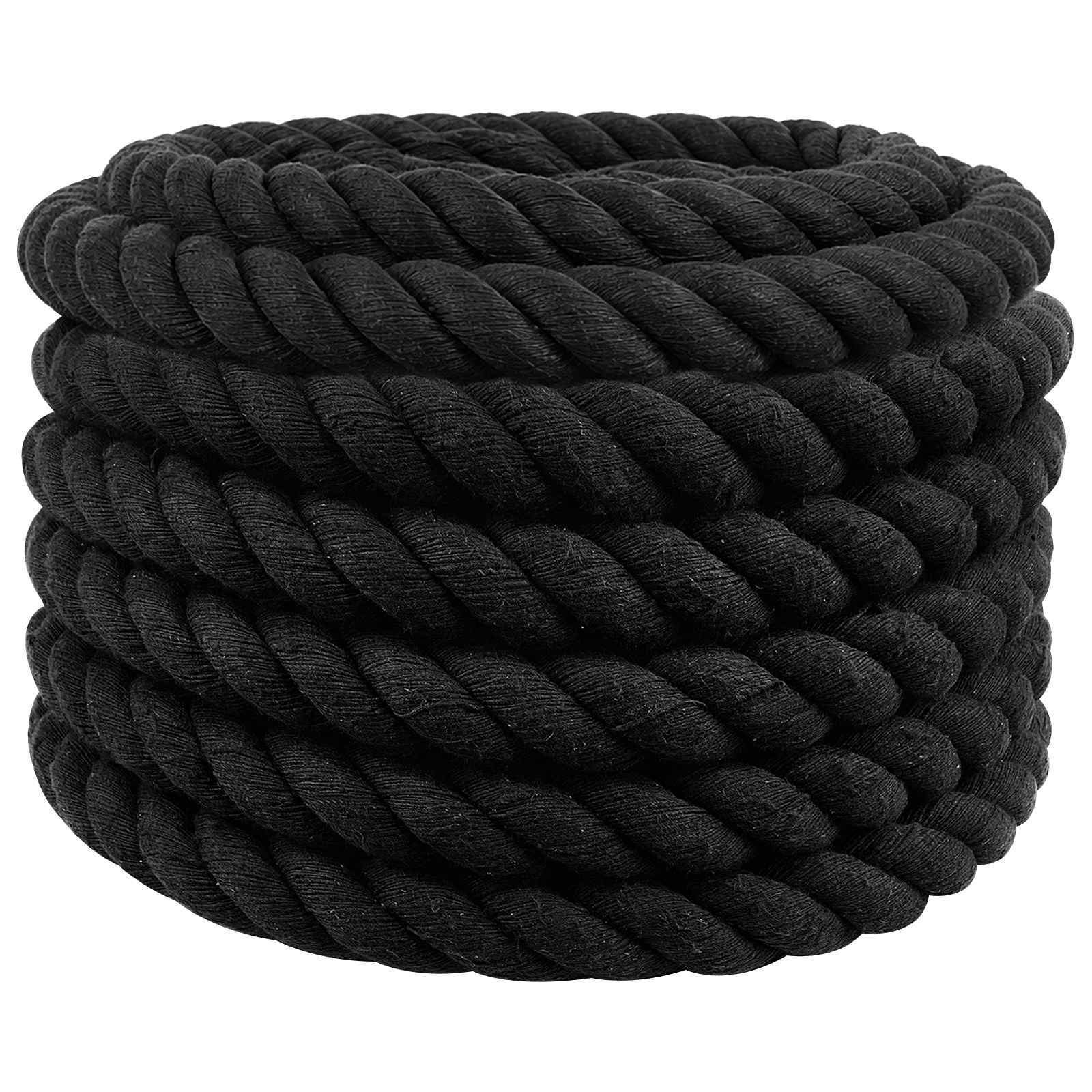 Baumwollseil 36 mm 10 m Schwarz 100% Baumwolle