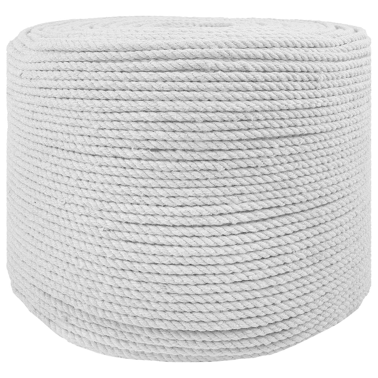 Baumwollseil 6 mm 500 m Weiß 100% Baumwolle