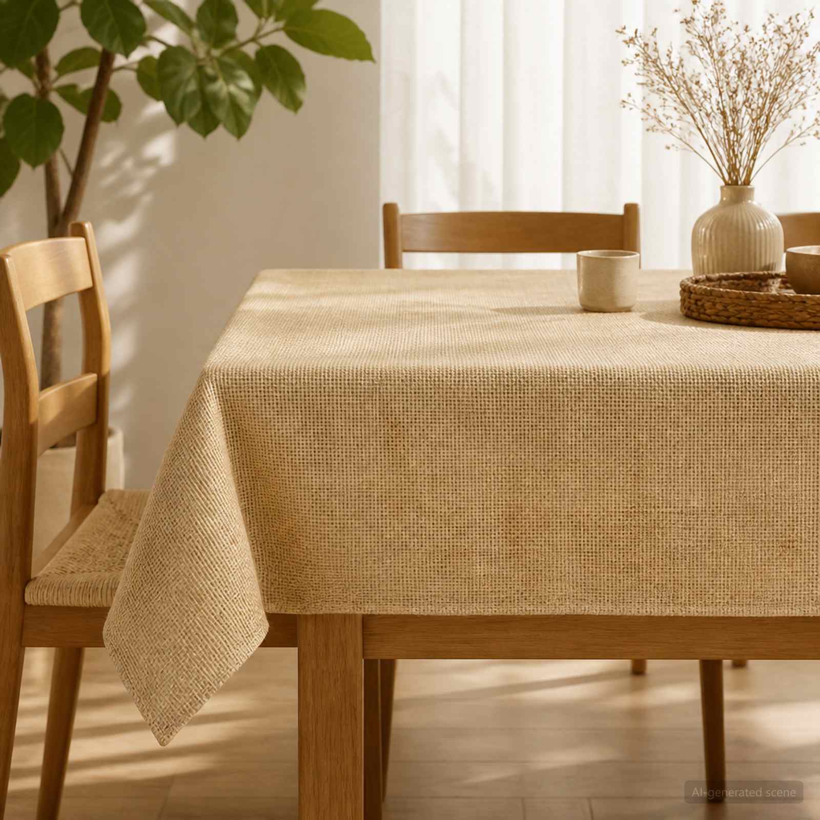Jute-Tischdecke Natur 140 x 200 cm 100% Tossa-Jute