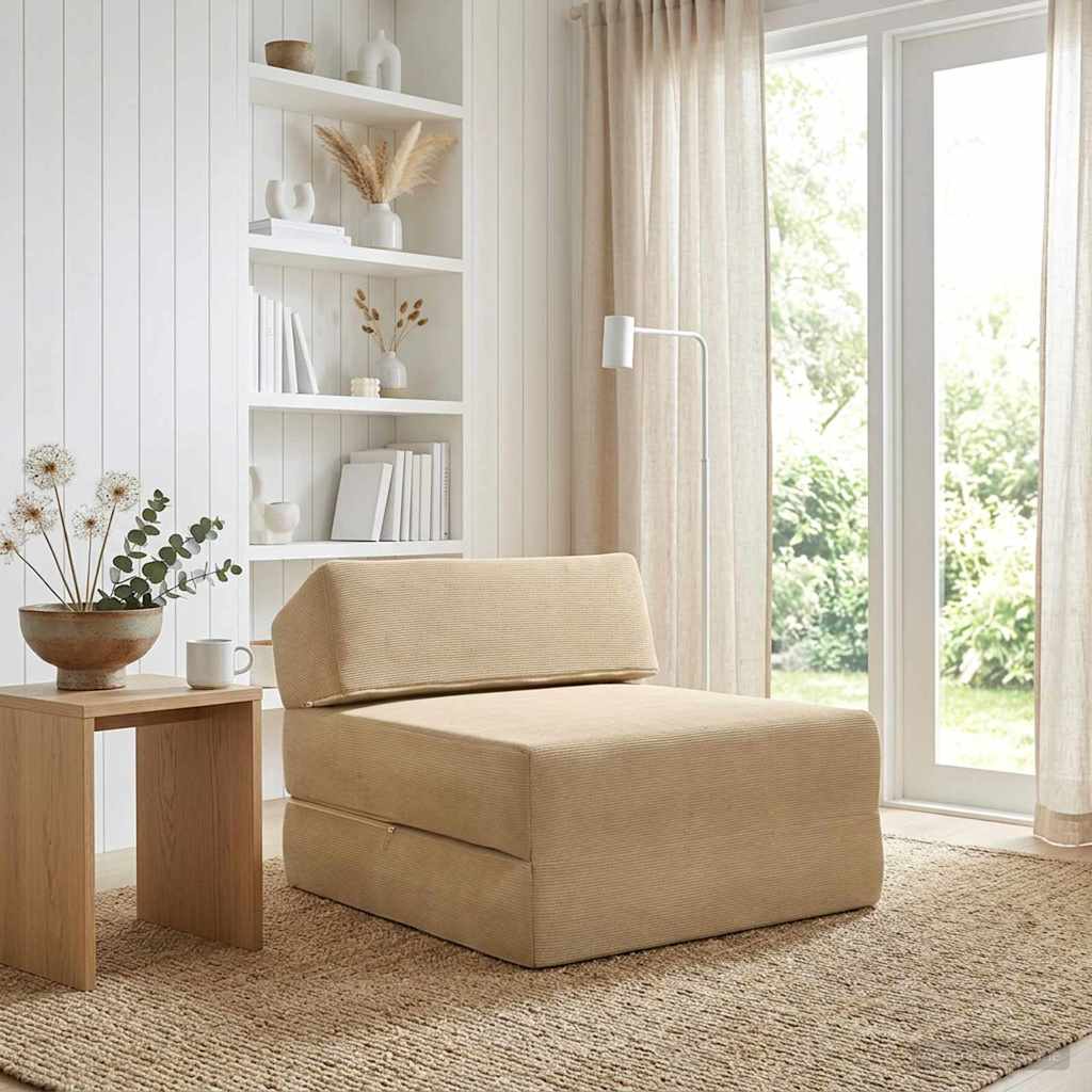 Klappsofa Bett Grün Grau 60 x 70 x 41 cm Stoff